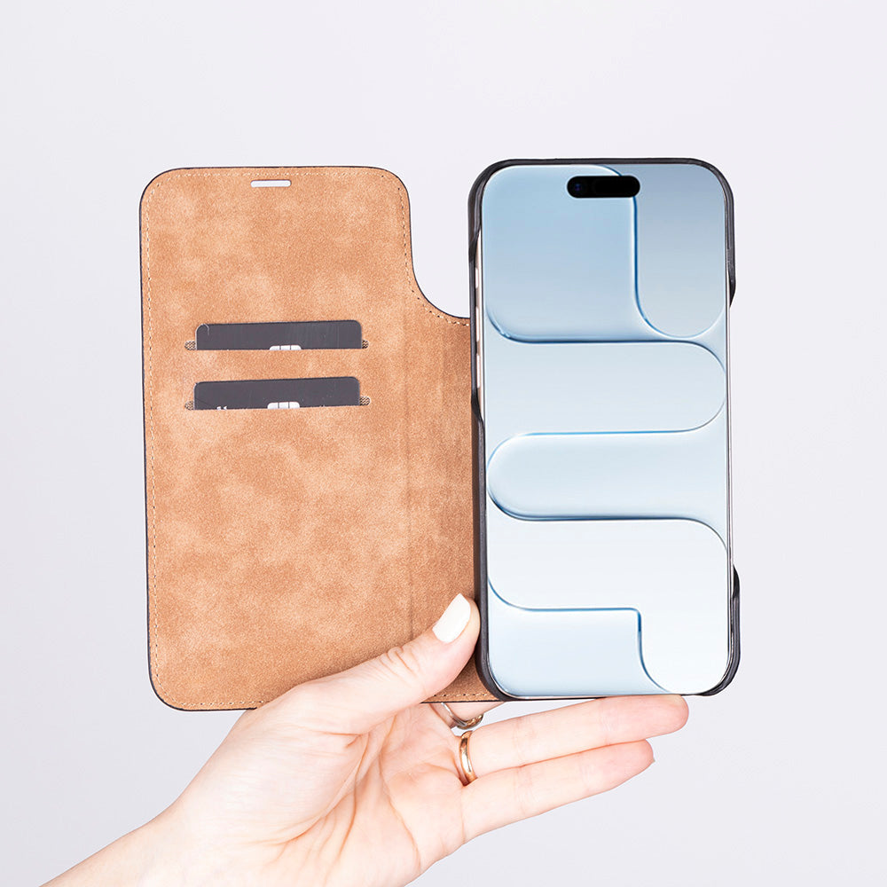 Leather iPhone 17 Air Folio Case - Sonat