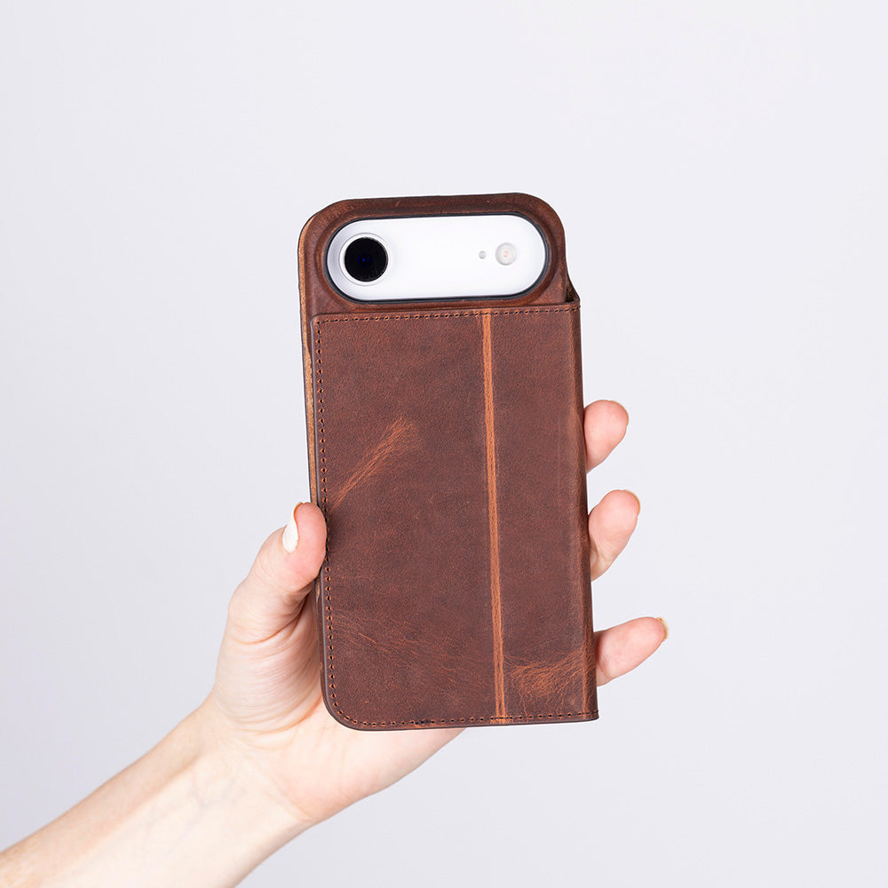 Leather iPhone 17 Air Folio Case - Sonat