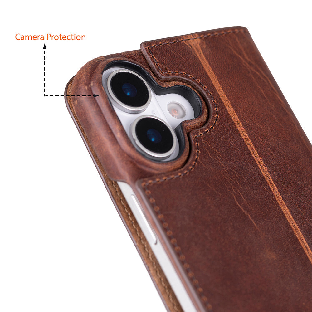 Leather iPhone 17 Folio Case - Sonat
