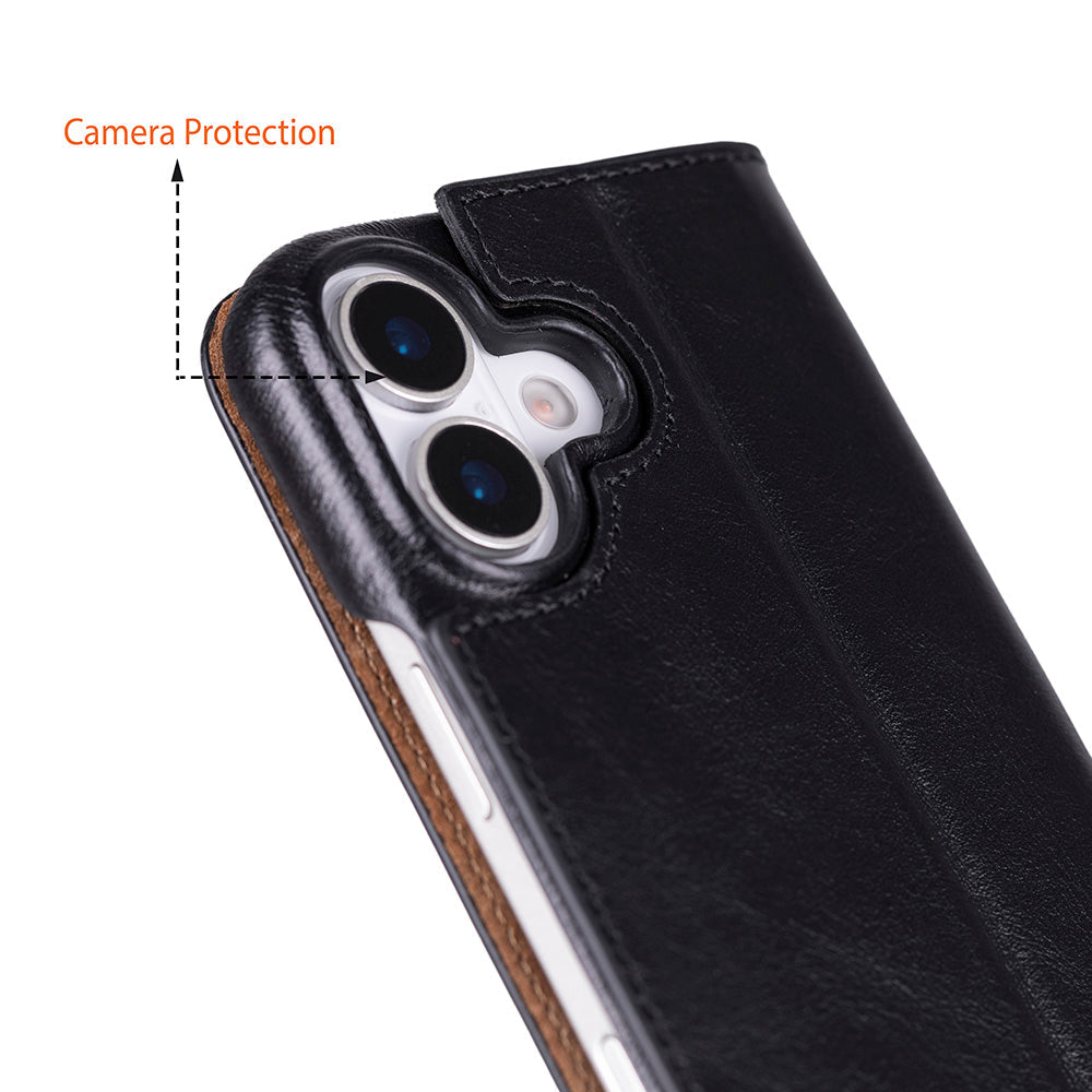 Leather iPhone 17 Folio Case - Sonat
