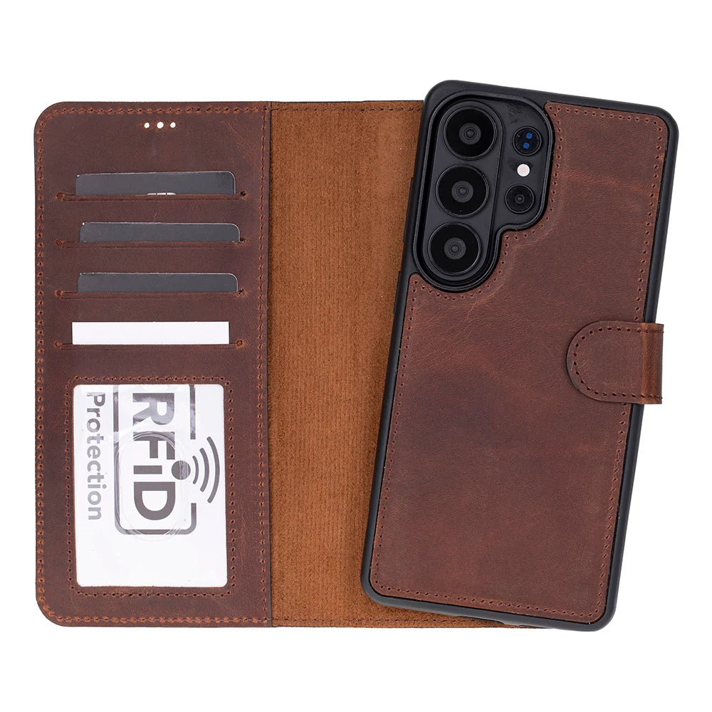 Magic Samsung Galaxy S26 Ultra Detachable Leather Wallet Case