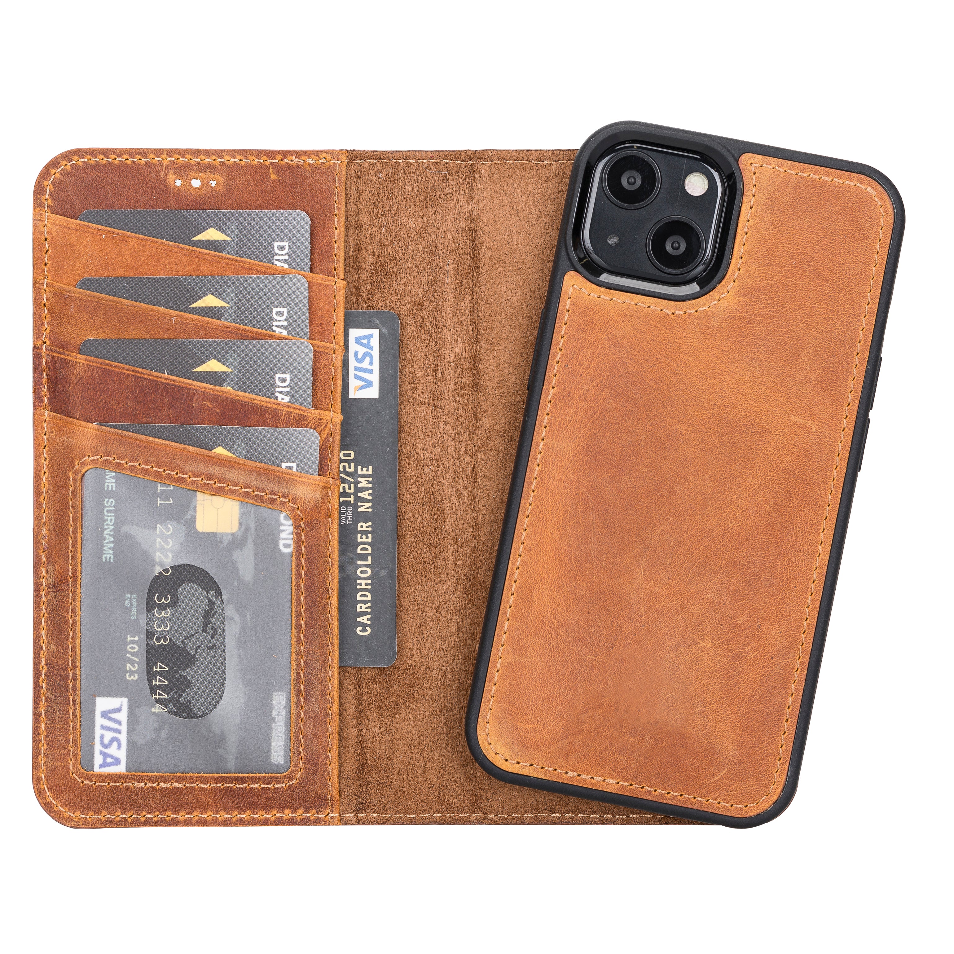 Abnehmbare Lederhülle für iPhone 13 – Magic Wallet