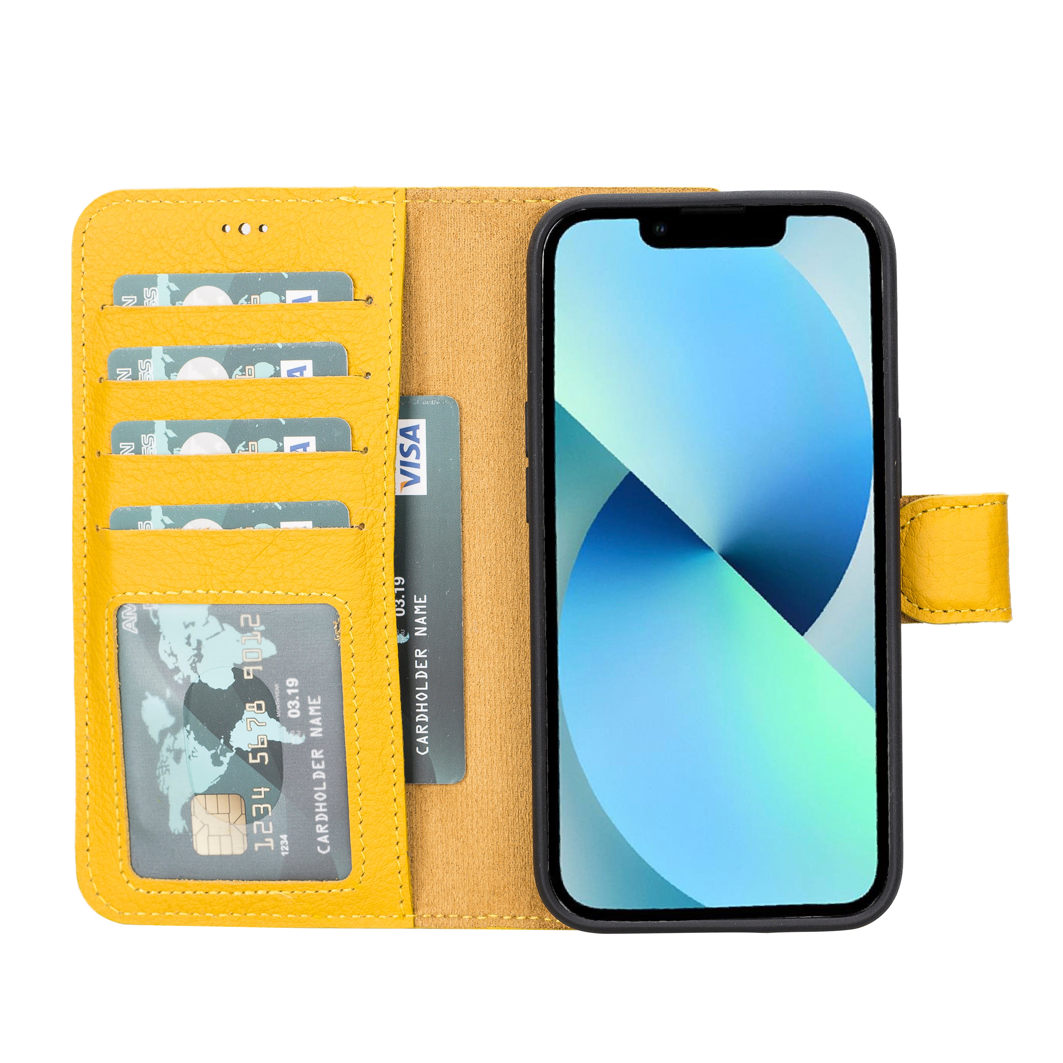 Abnehmbare Lederhülle für iPhone 14 – Magic Wallet