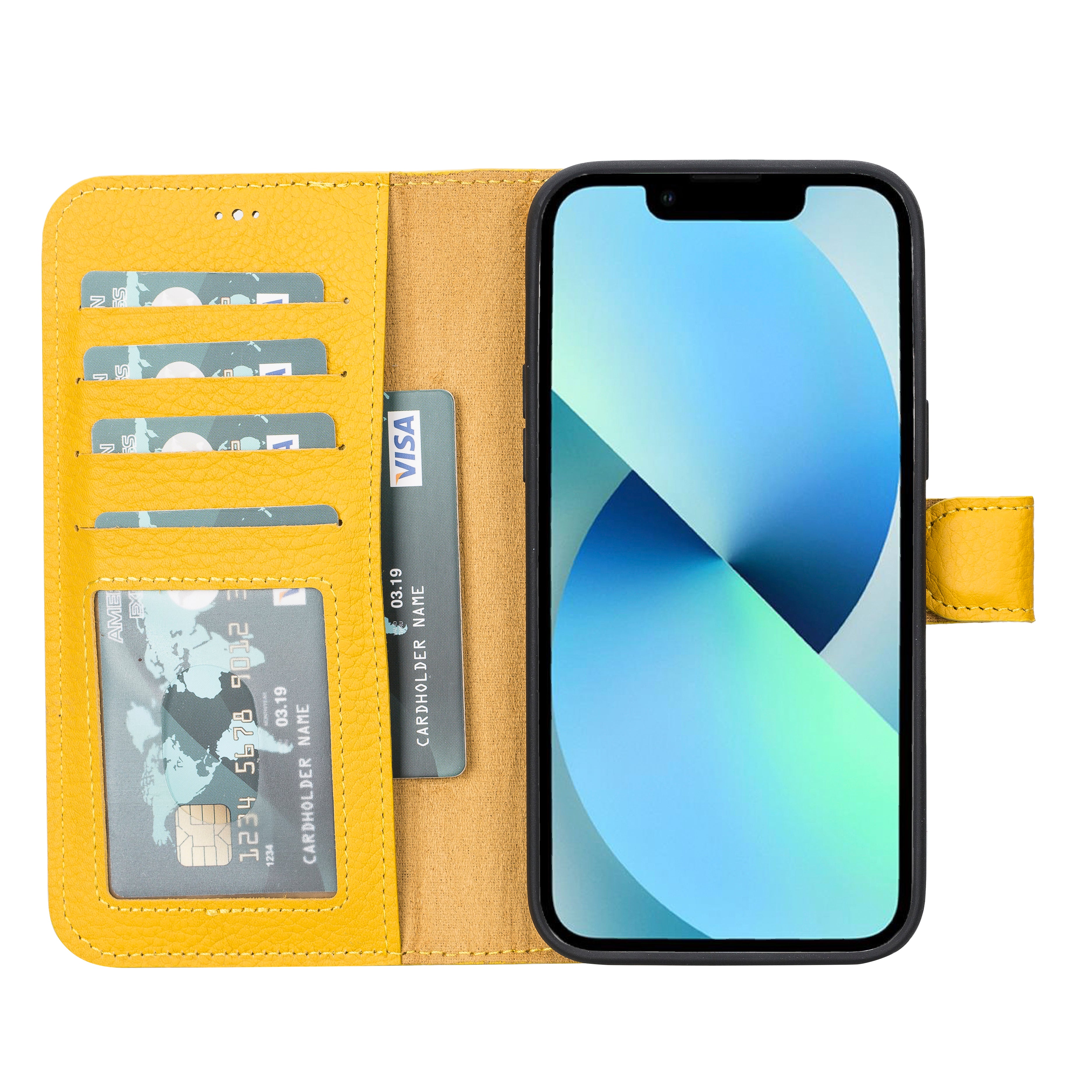iPhone 14 Pro Max Abnehmbare Lederhülle im Wallet-Stil - Magic Wallet