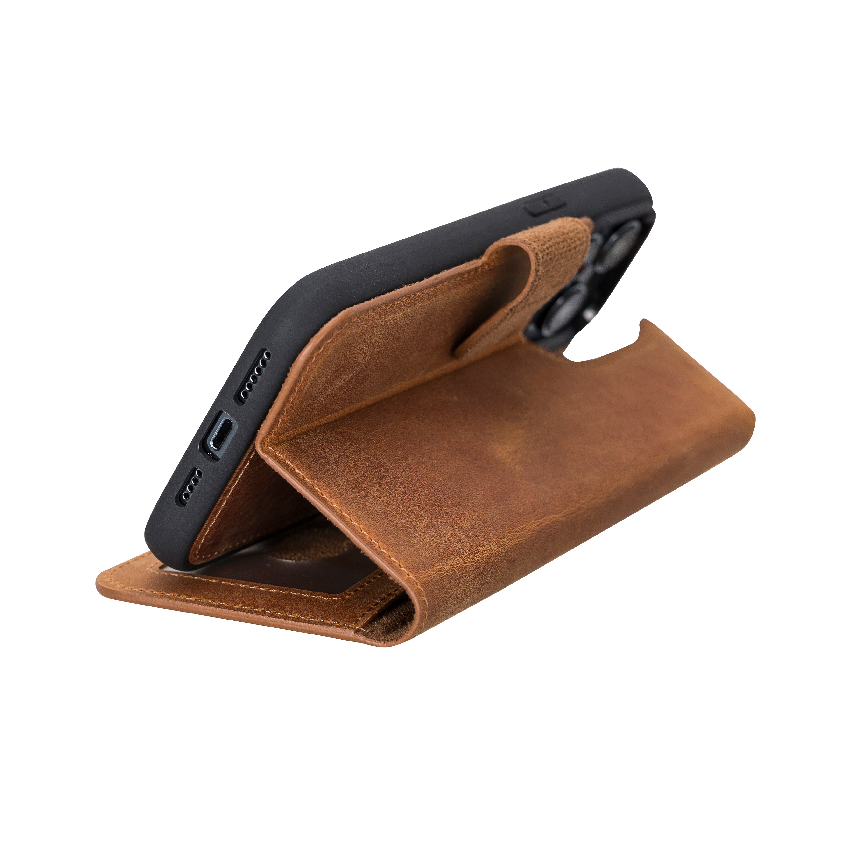 iPhone 14 Pro Max Abnehmbare Lederhülle im Wallet-Stil - Magic Wallet