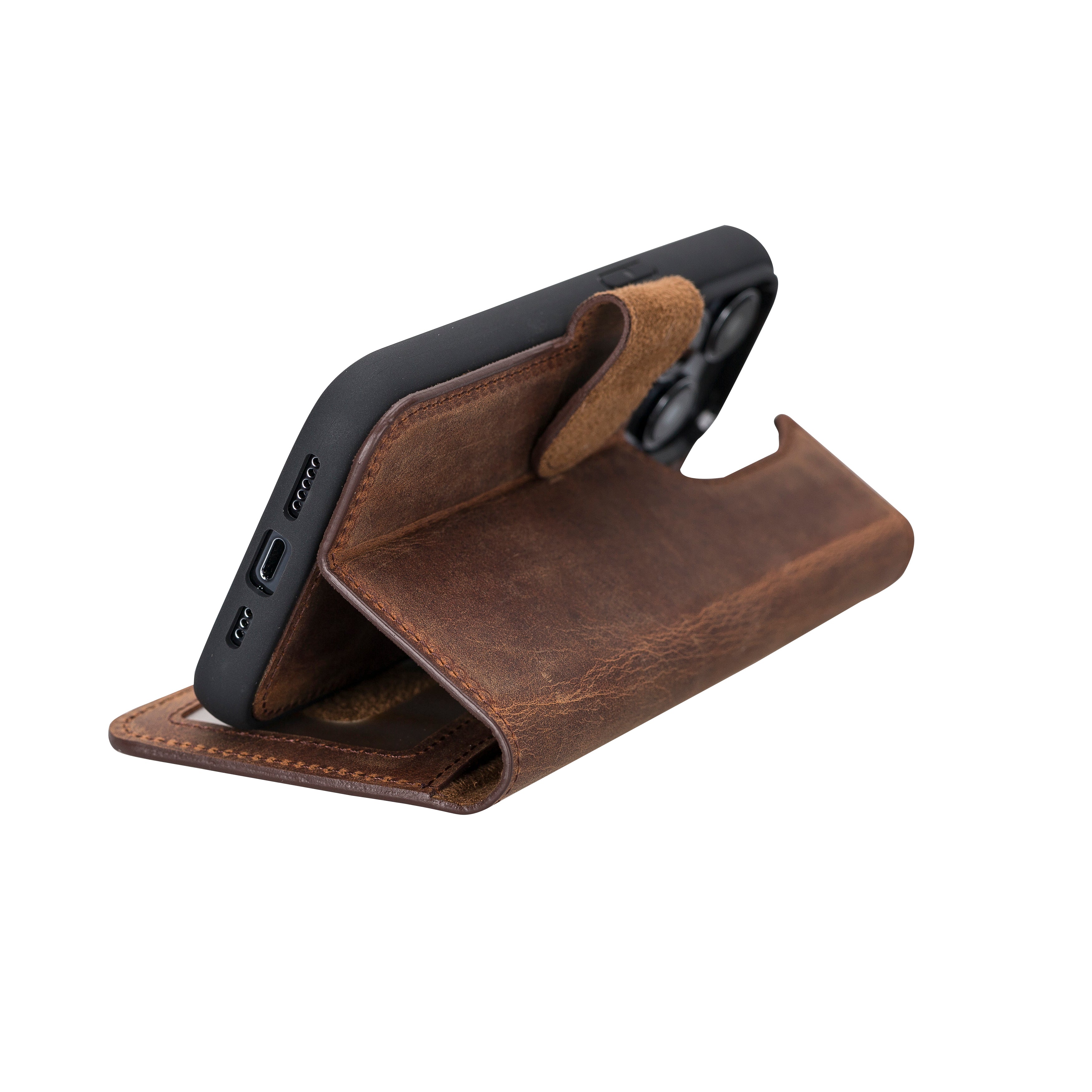 Abnehmbare Lederhülle für iPhone 14 Pro – Magic Wallet