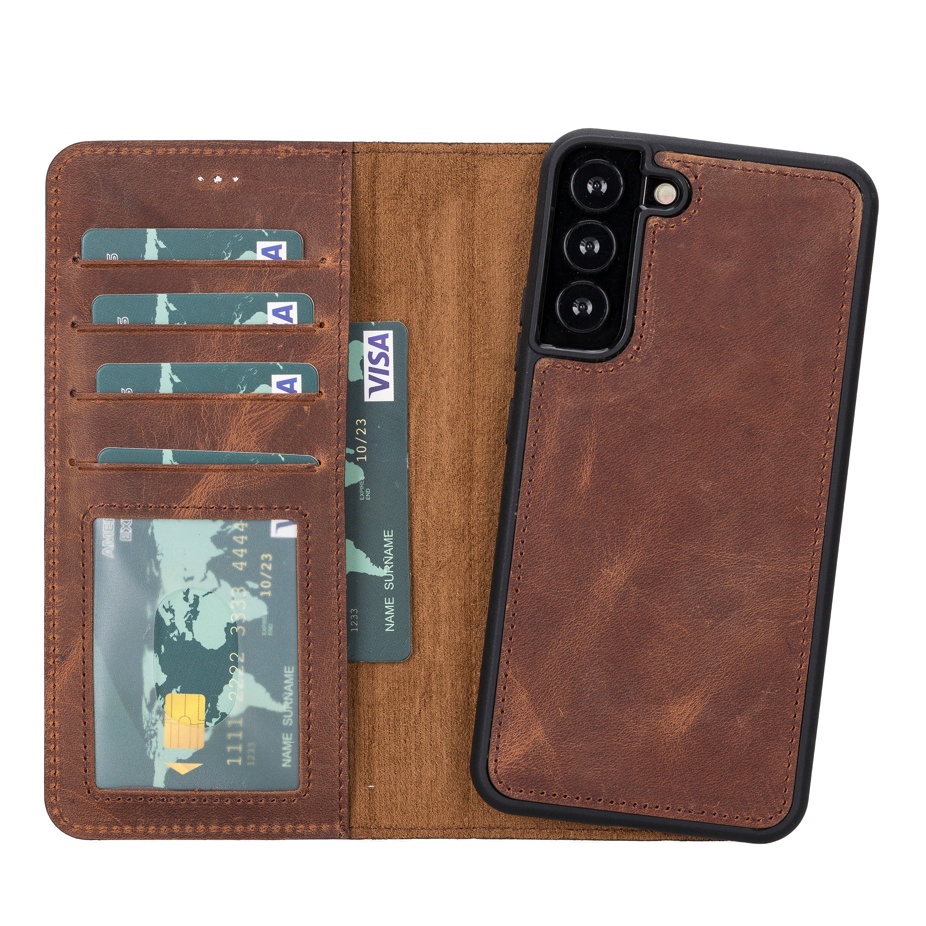 Samsung Galaxy S23 Plus Leather Detachable Wallet Case - Magic Wallet
