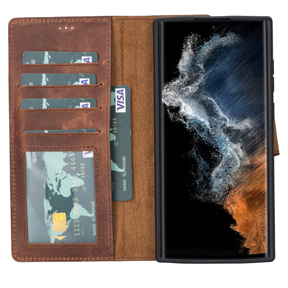 Samsung Galaxy S22 Leather Detachable Wallet Case - Magic Wallet