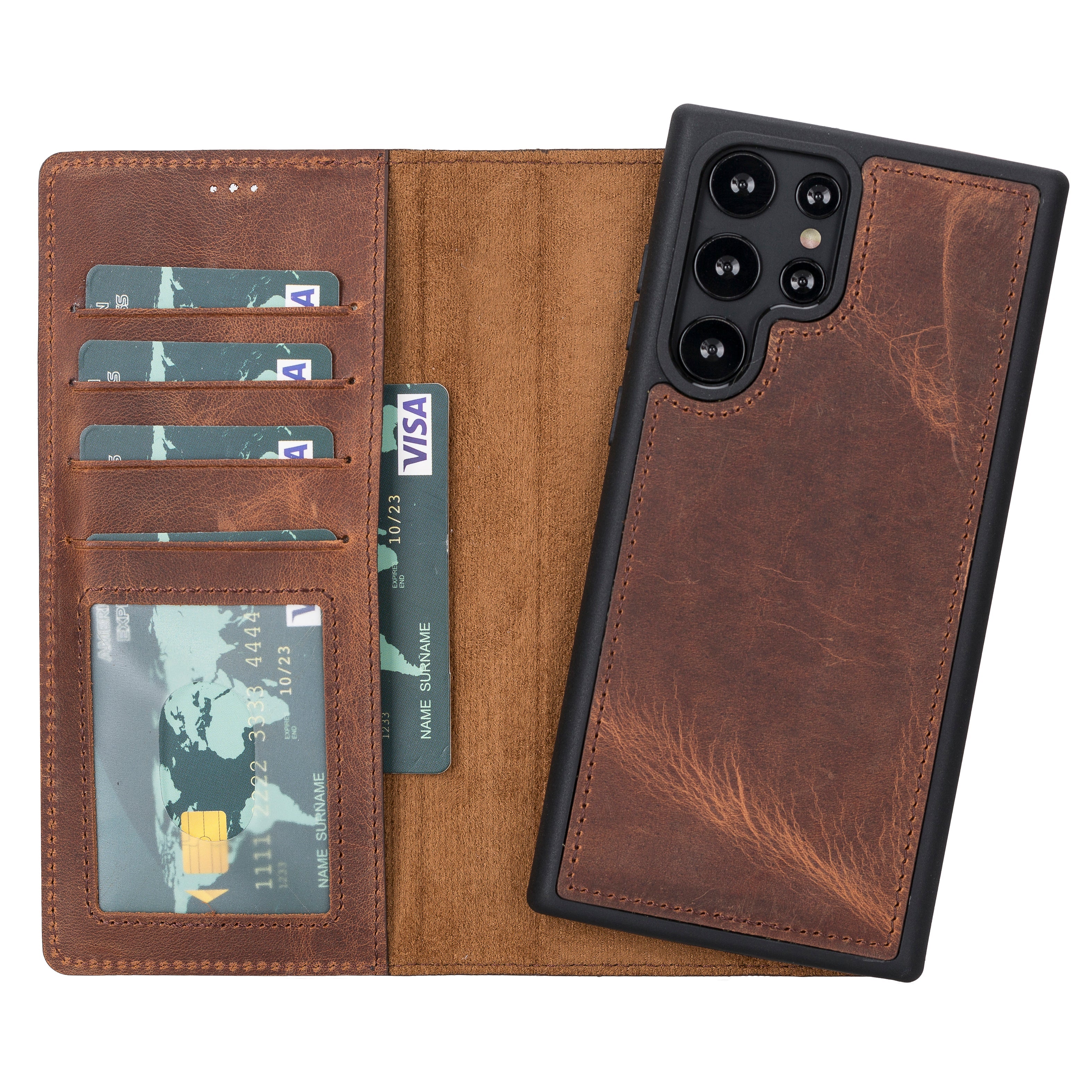 Samsung Galaxy S22 Plus Leather Detachable Wallet Case - Magic Wallet