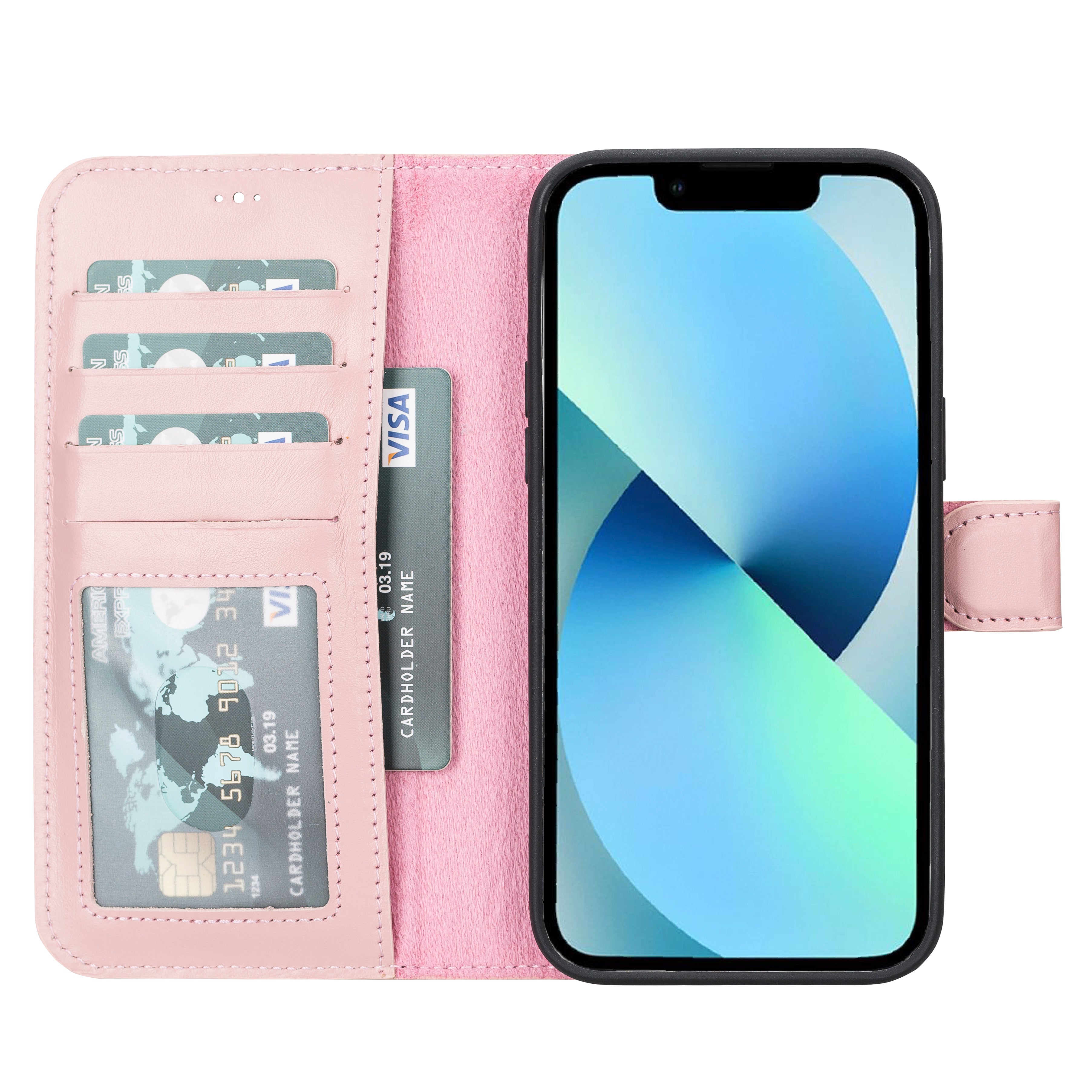 iPhone 14 Pro Max Abnehmbare Lederhülle im Wallet-Stil - Magic Wallet