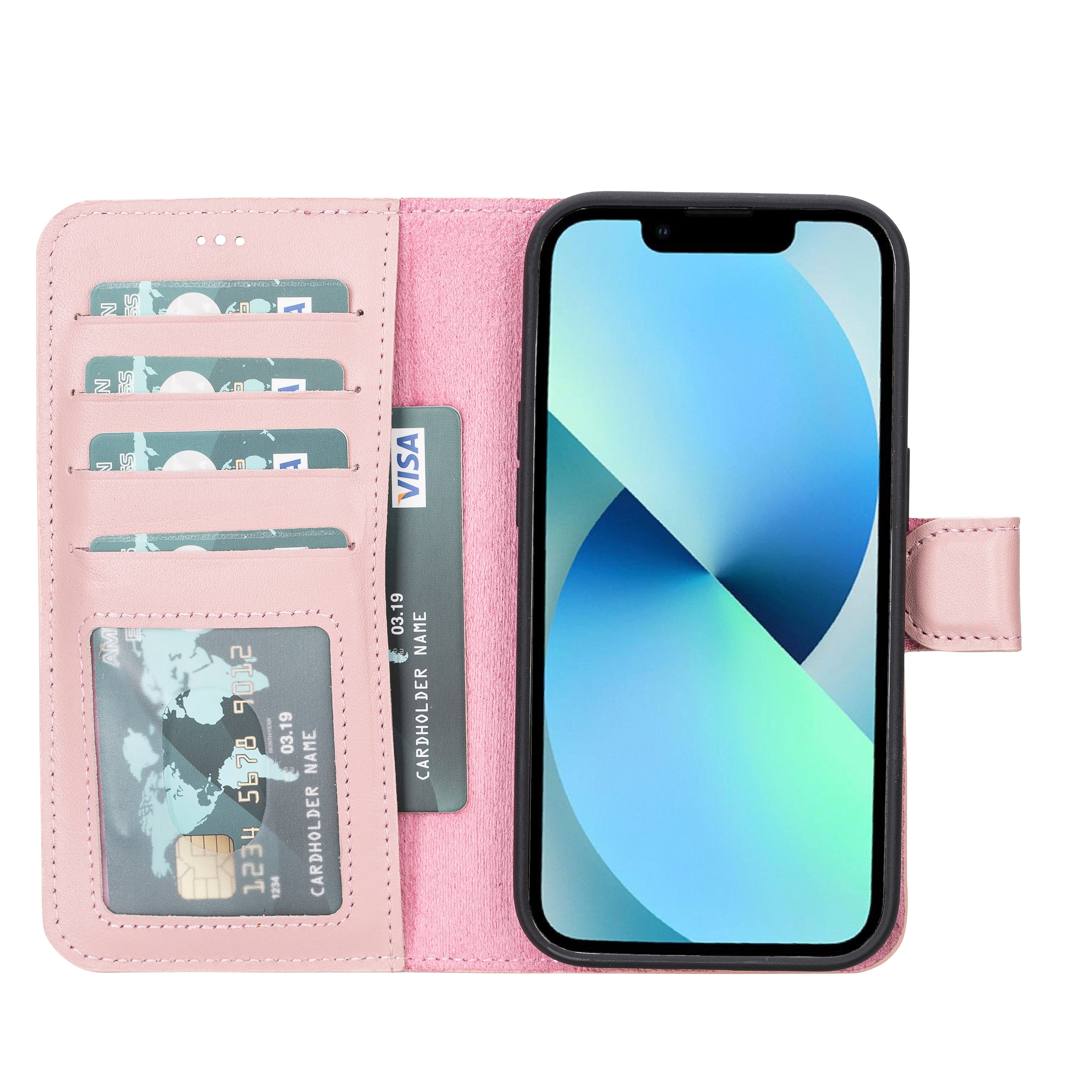 Abnehmbare Lederhülle für iPhone 14 Pro – Magic Wallet