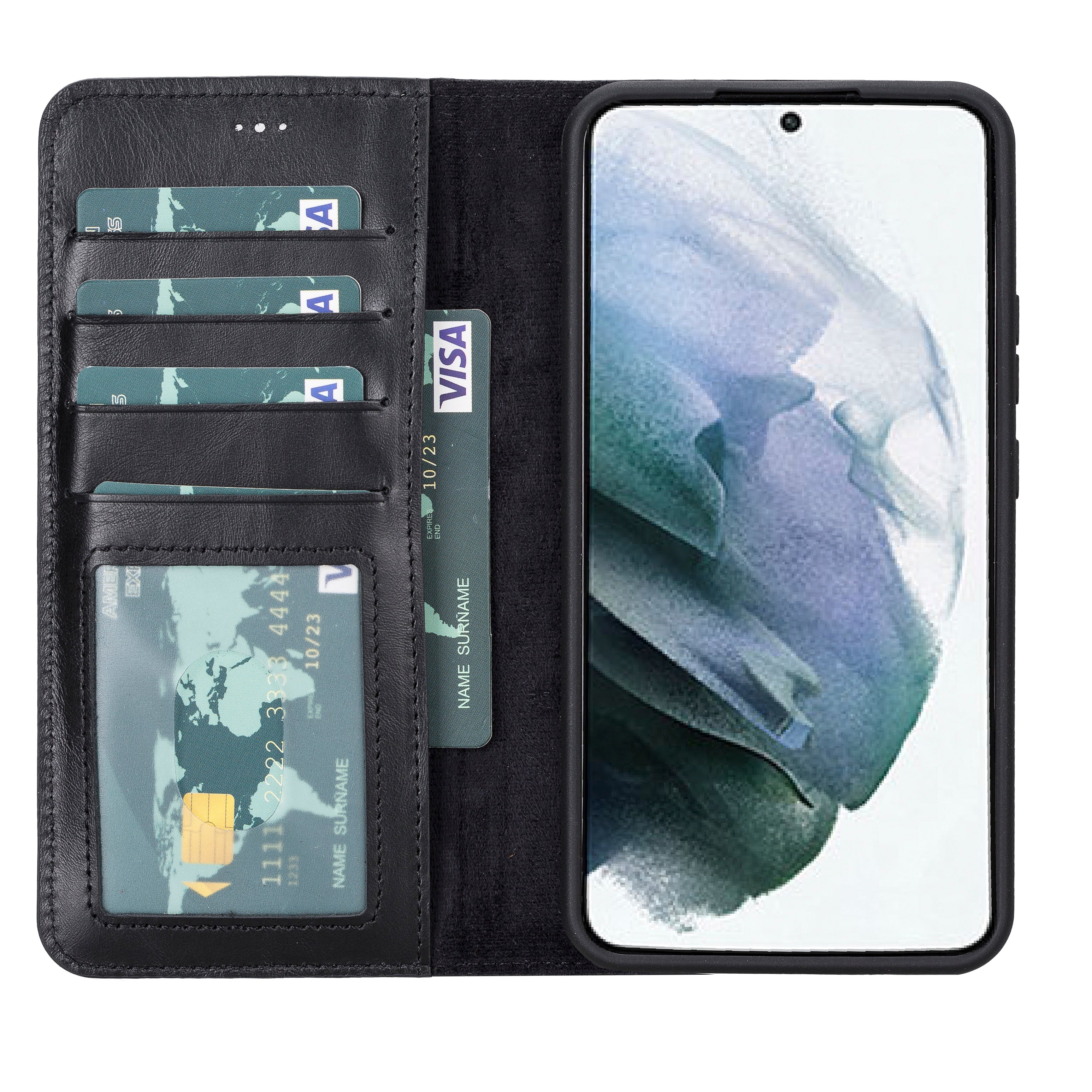 Samsung Galaxy S23 Ultra Abnehmbare Lederhülle mit Geldbörse - Magic Wallet