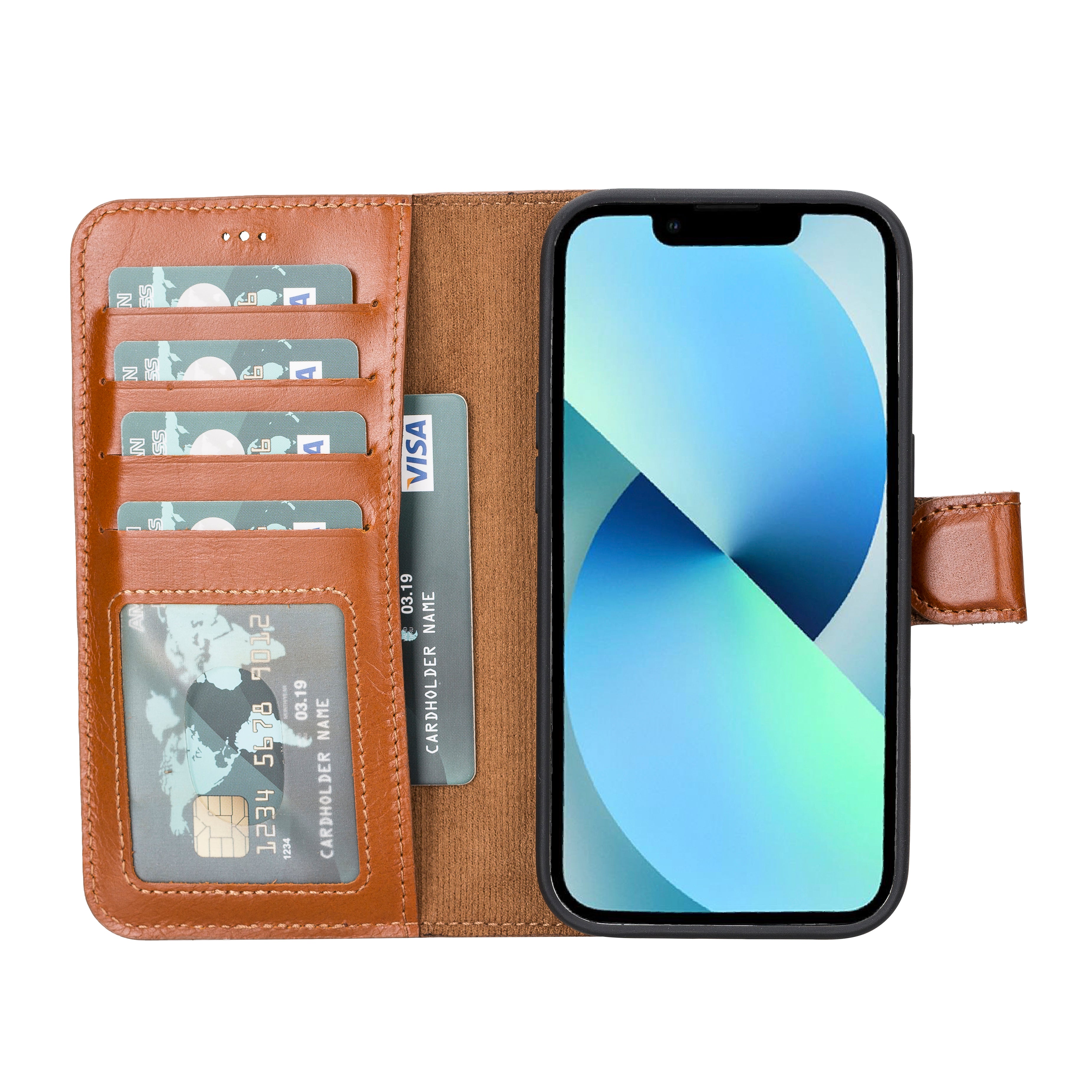 Abnehmbare Lederhülle für iPhone 14 Pro – Magic Wallet