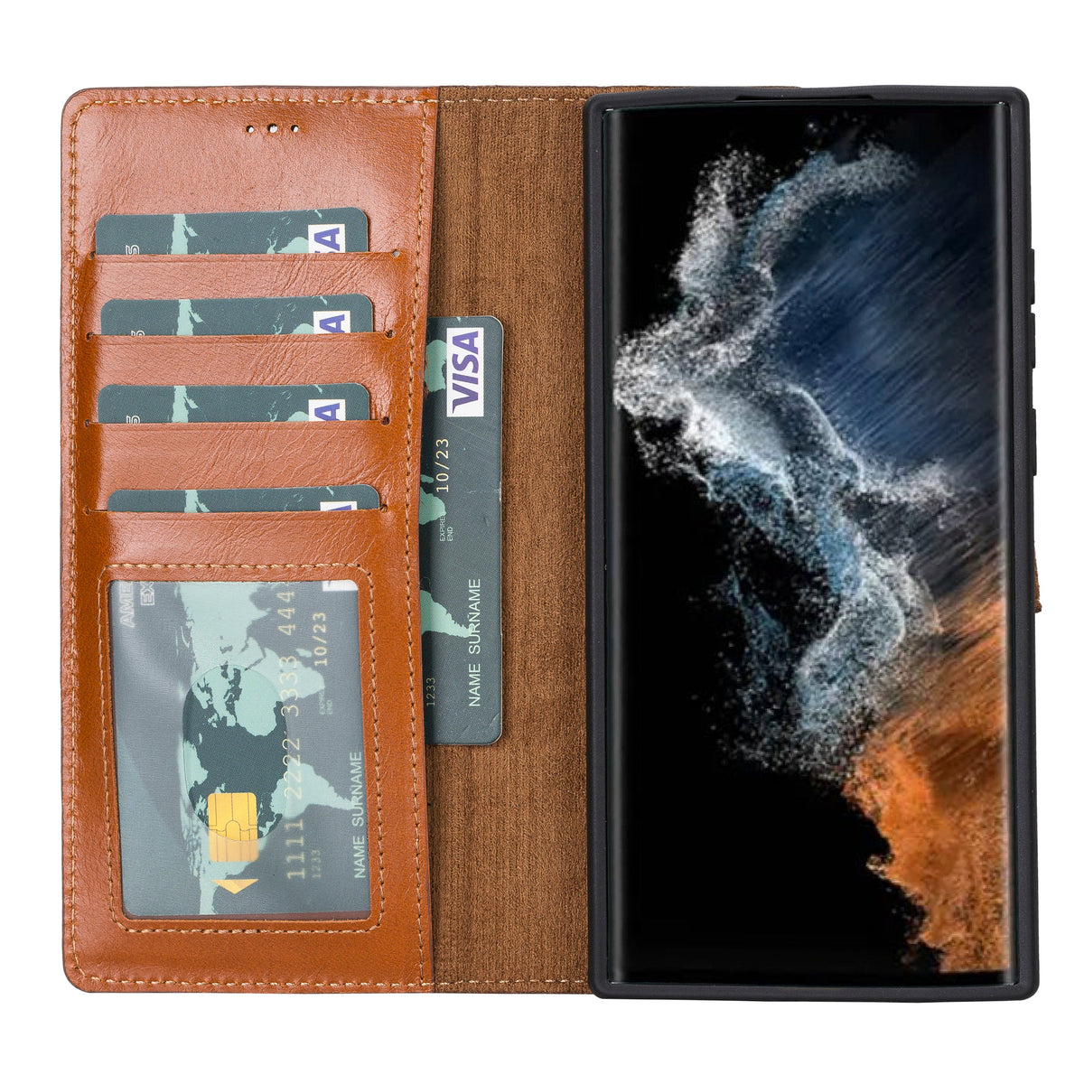 Samsung Galaxy S22 Ultra Abnehmbare Leder-Brieftaschenhülle - Magic Wallet