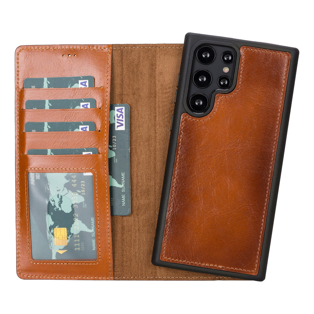 Samsung Galaxy S22 Leather Detachable Wallet Case - Magic Wallet