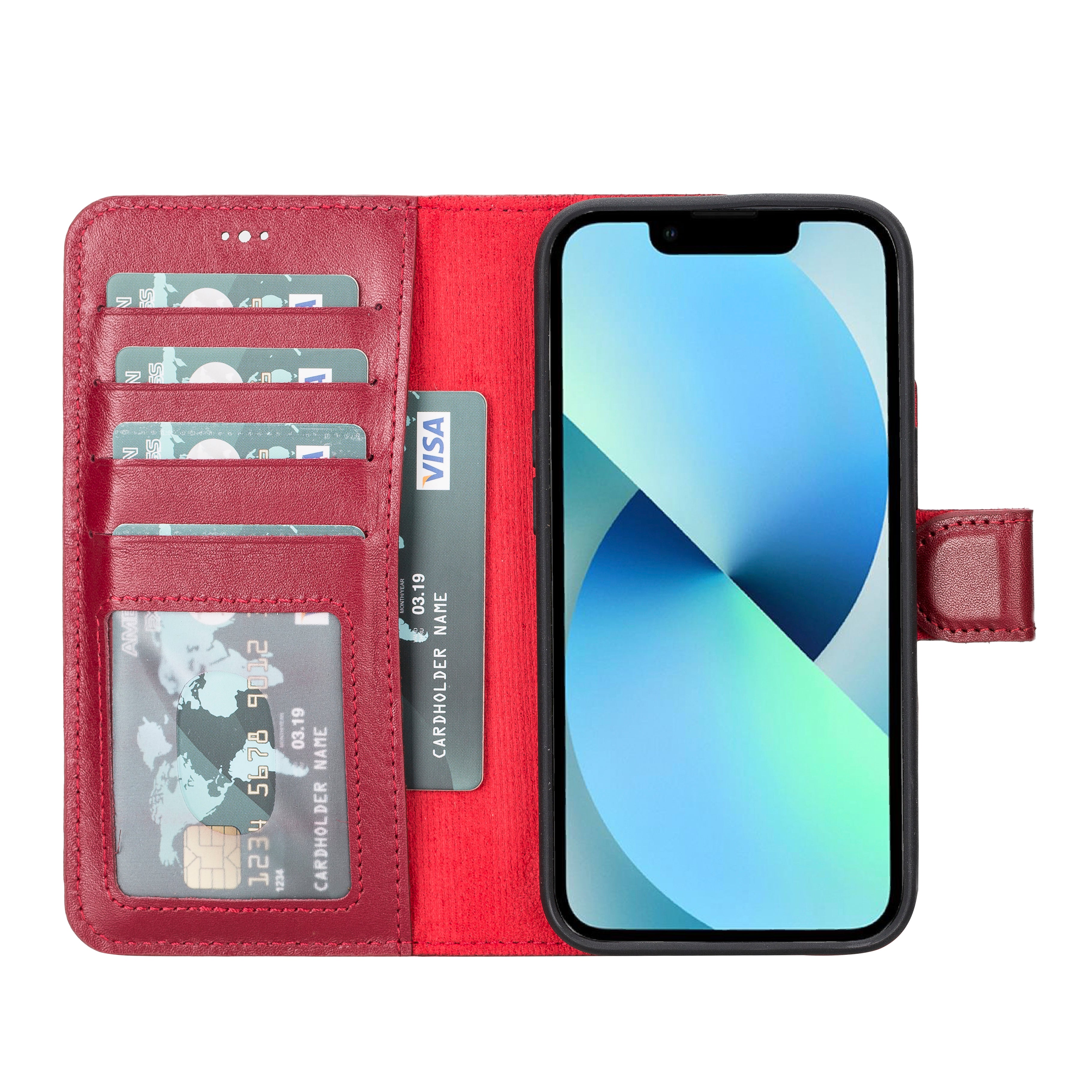 Abnehmbare Lederhülle für iPhone 14 – Magic Wallet