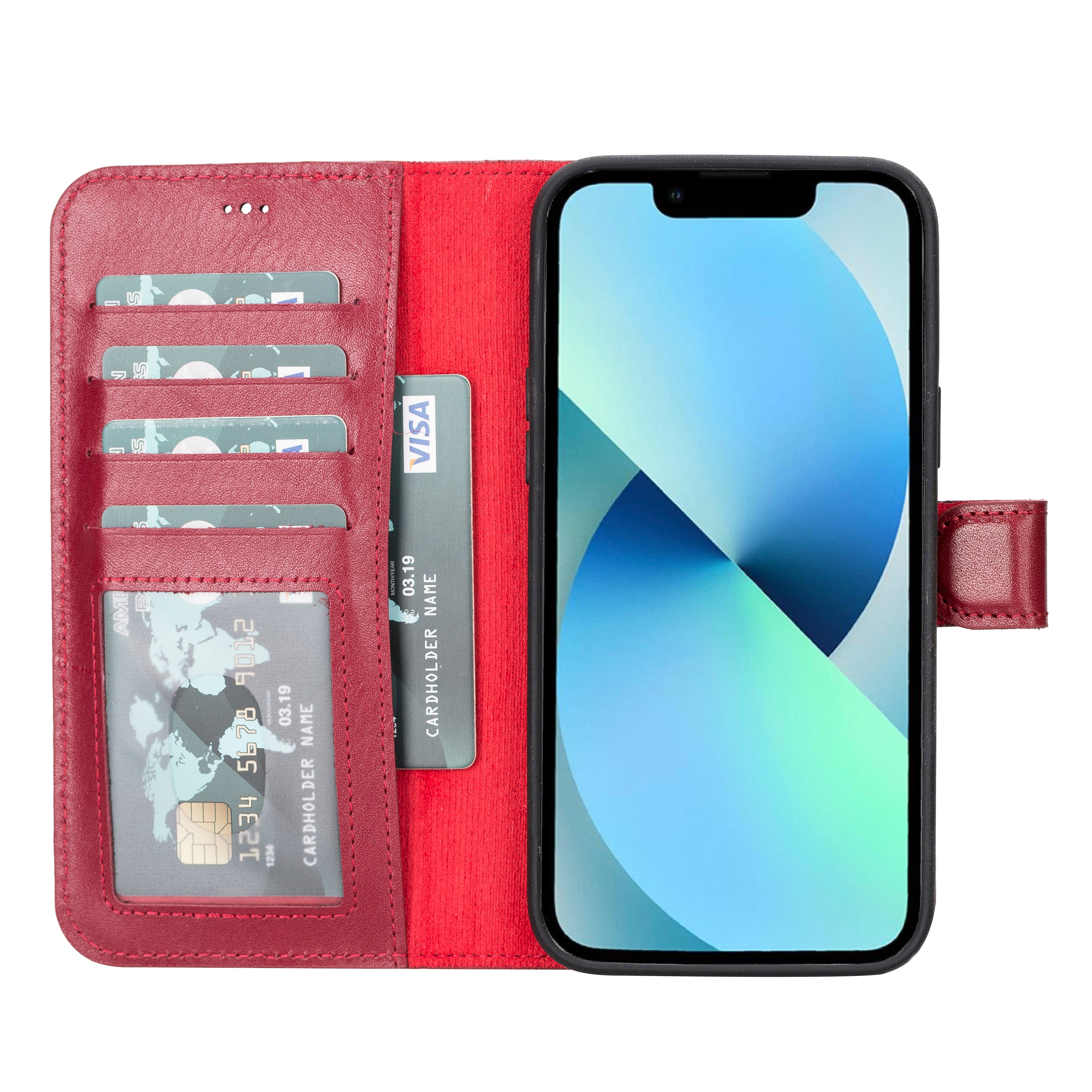 Abnehmbare Lederhülle für iPhone 14 Plus im Wallet-Stil - Magic Wallet