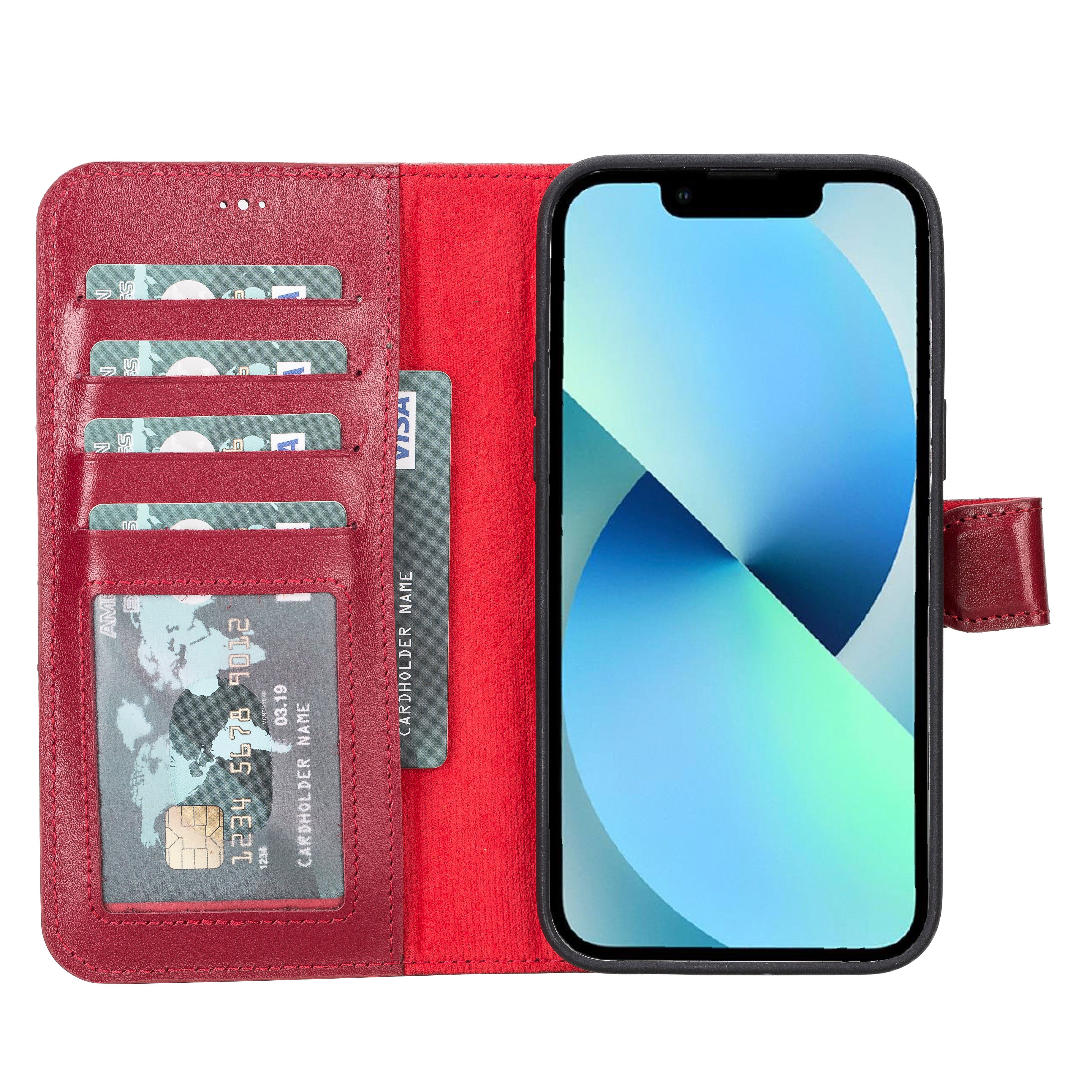 iPhone 14 Pro Max Abnehmbare Lederhülle im Wallet-Stil - Magic Wallet