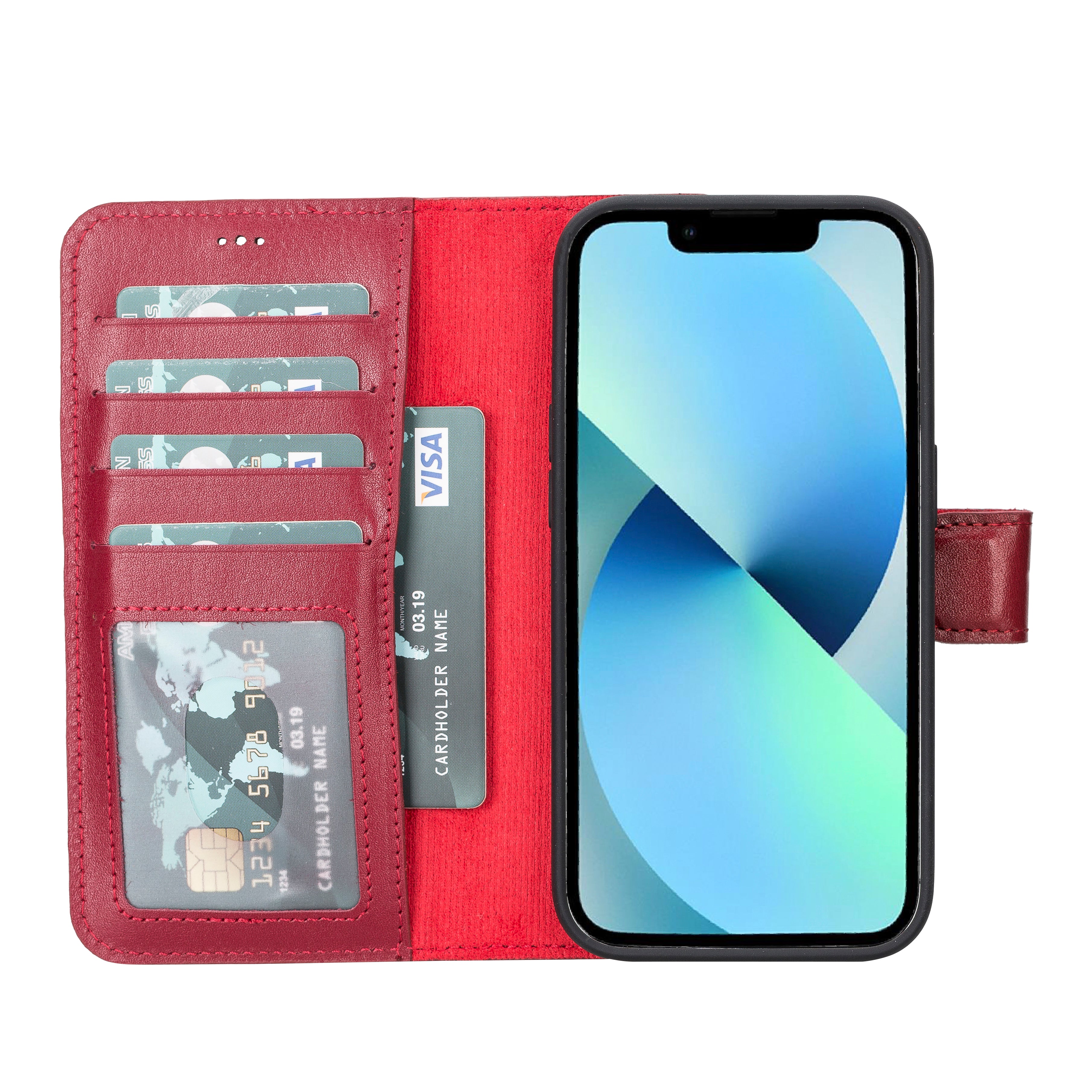 Étui portefeuille amovible en cuir pour iPhone 14 Pro – Magic Wallet