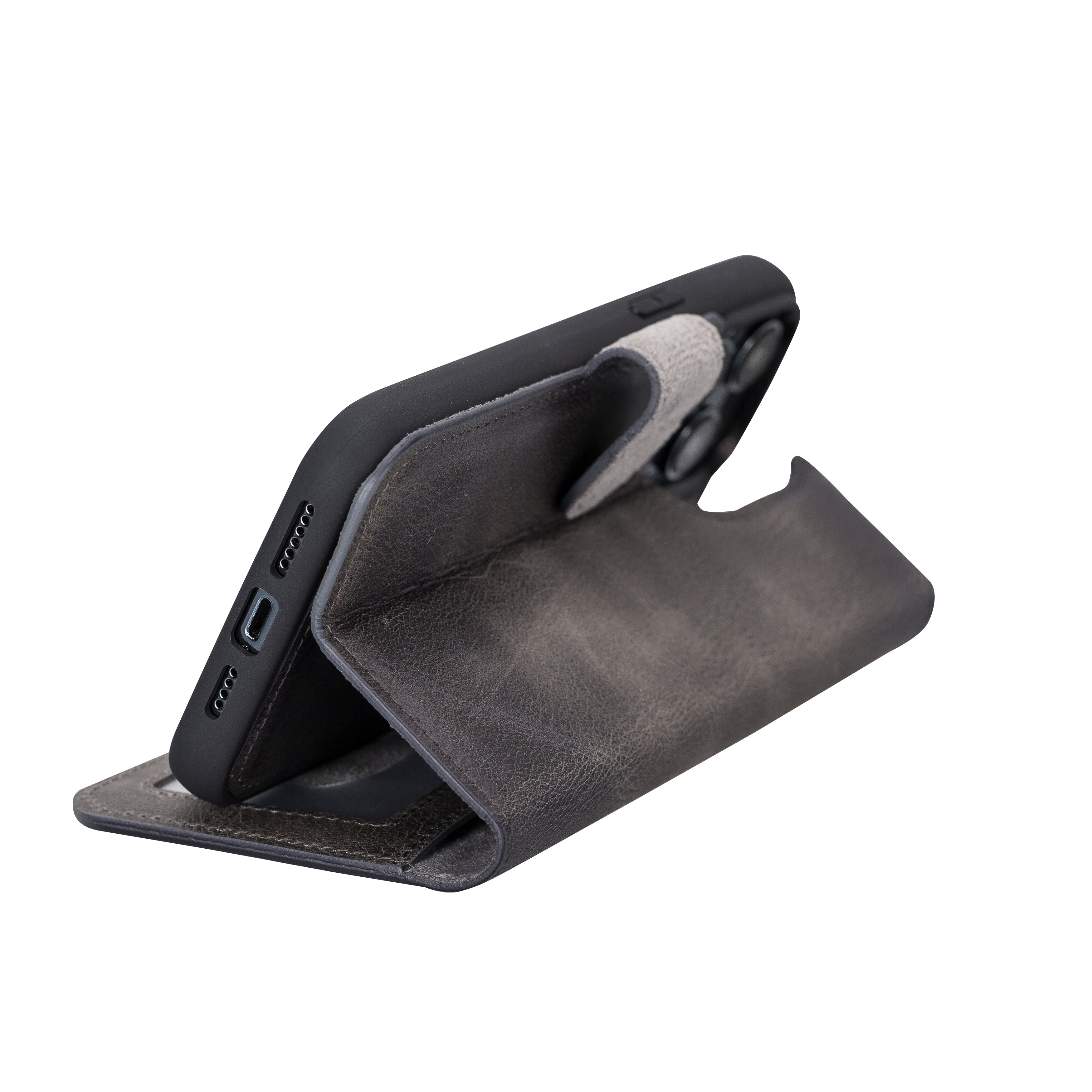 iPhone 14 Pro Max Abnehmbare Lederhülle im Wallet-Stil - Magic Wallet