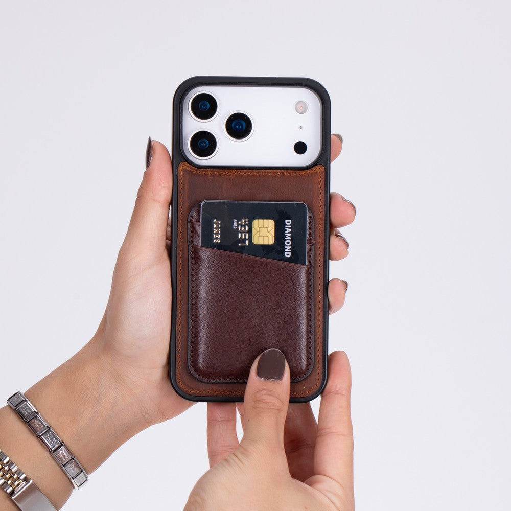 Leather Magnetic Card Holder - Maggy Fit CC