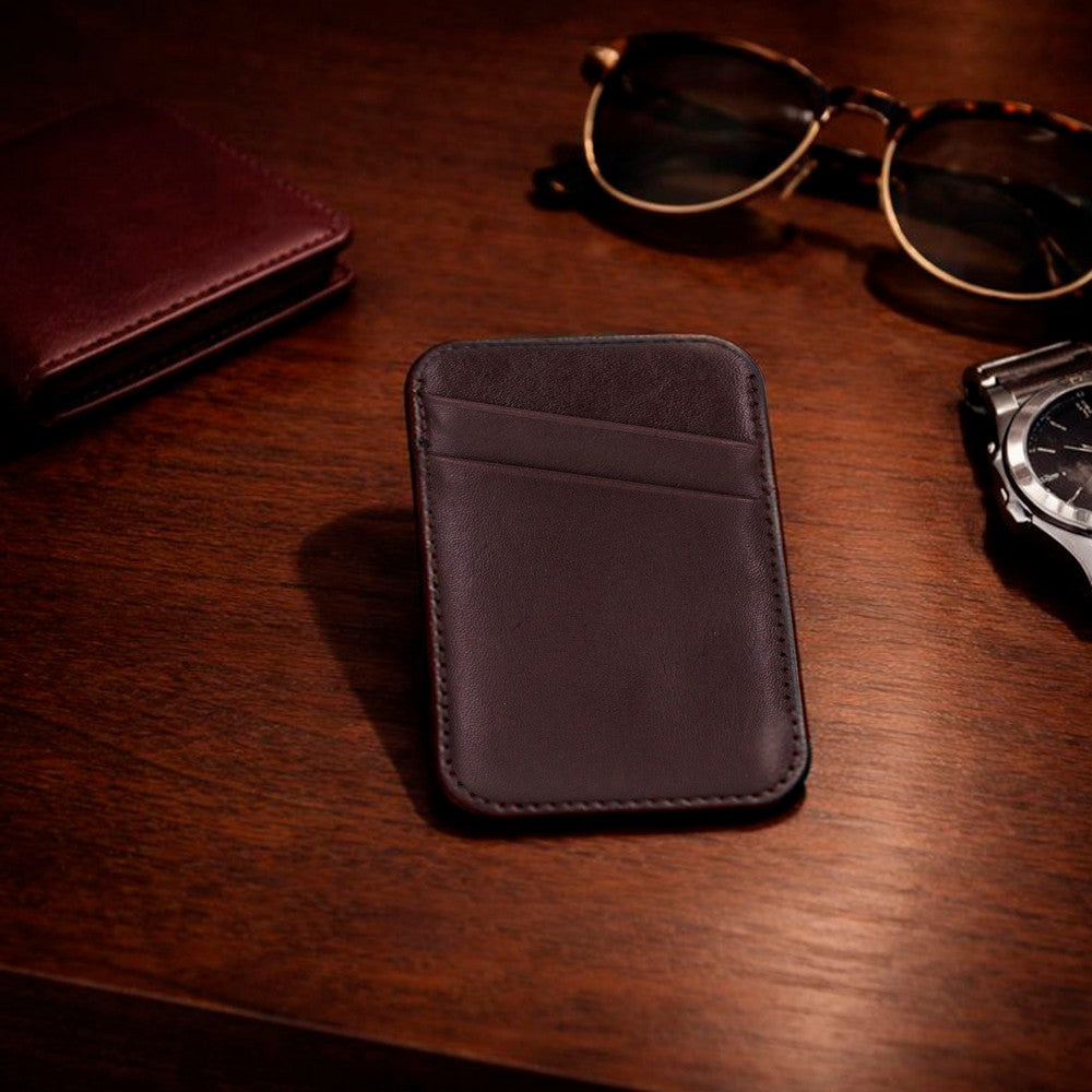 Leather Magnetic Card Holder - Maggy Fit CC