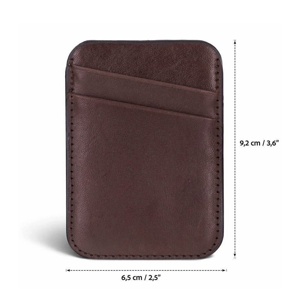 Leather Magnetic Card Holder - Maggy Fit CC
