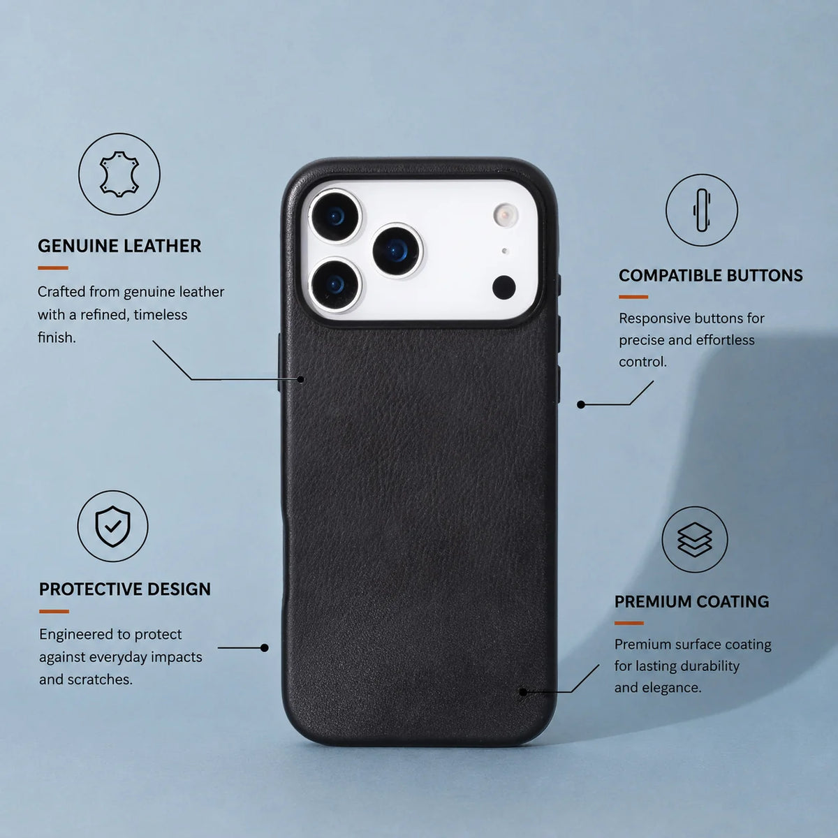 iPhone 17 Pro Max Leather Case - Prestige