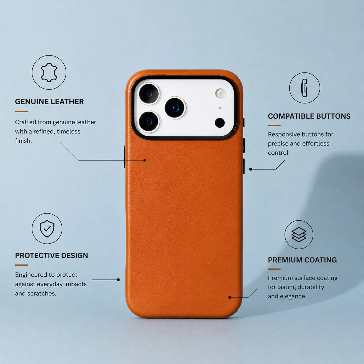 iPhone 17 Pro Max Leather Case - Prestige