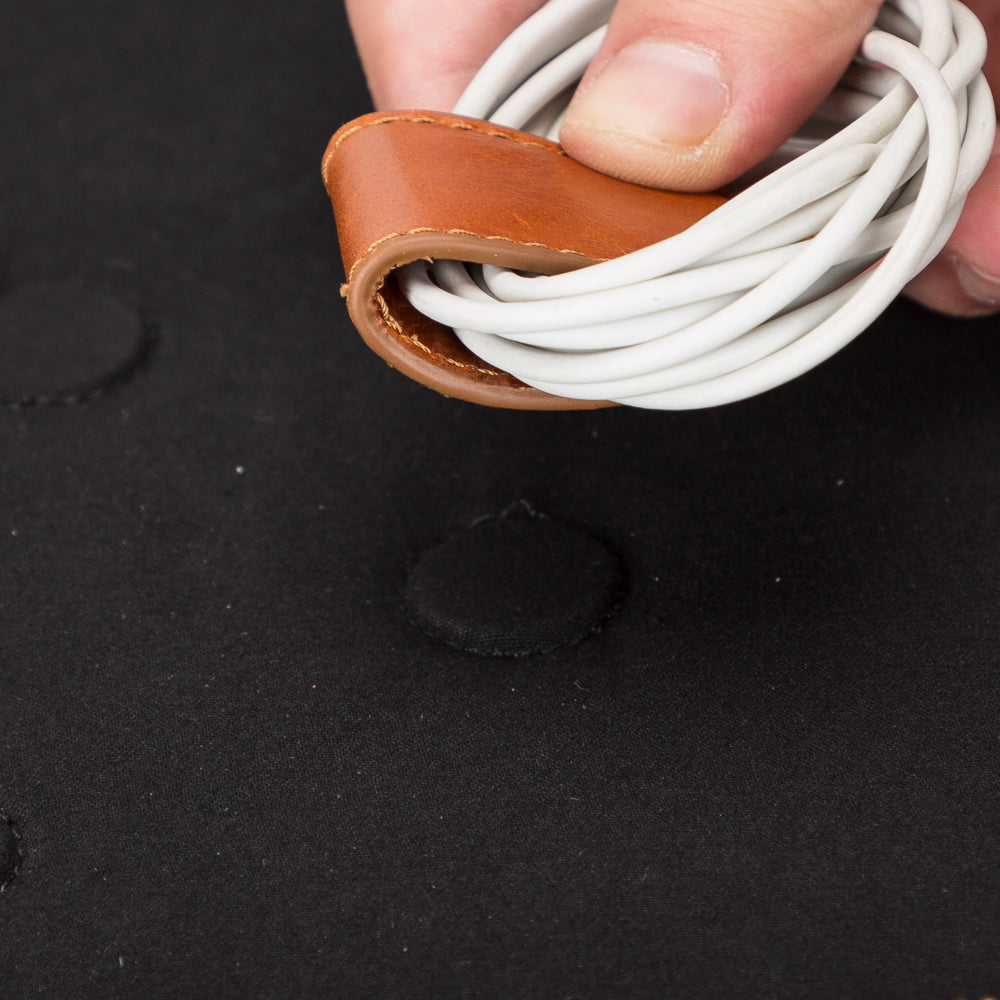 Reise-Kabel-Organizer aus echtem Leder