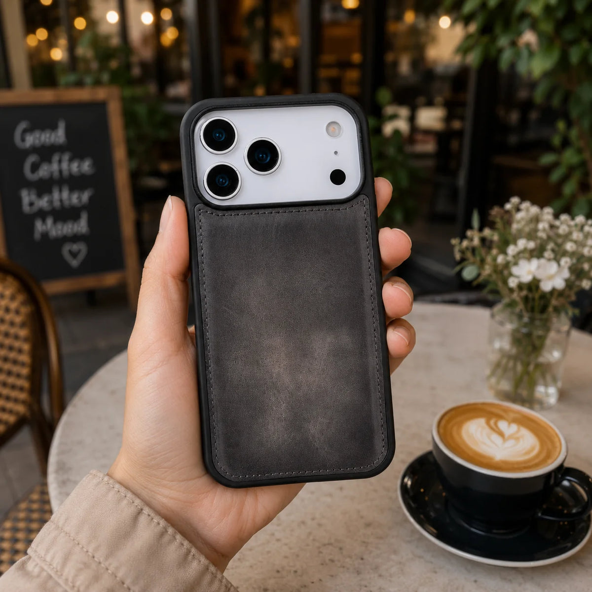 iPhone 17 Pro Max Leather Case - Flex Cover