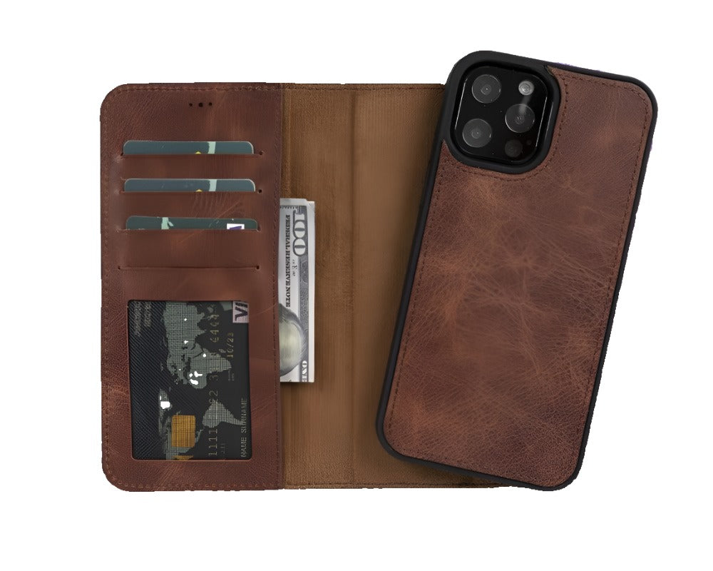 Apple iPhone 12 Series Detachable Leather Case / MW