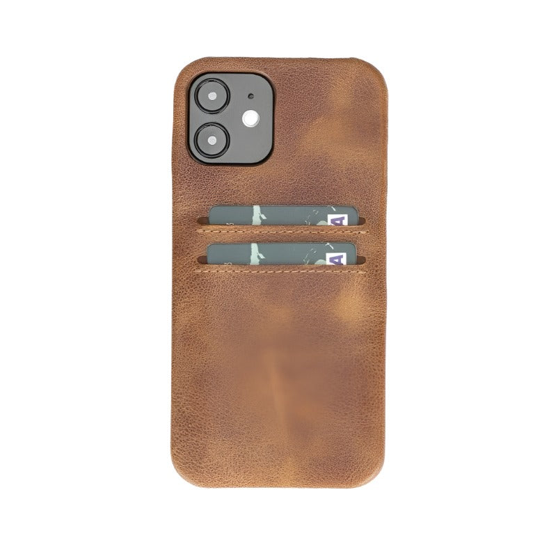 Apple iPhone 12 Series Ultra Cover Card Holder / UC iPhone 12 Pro 6.1" / Tan Bouletta