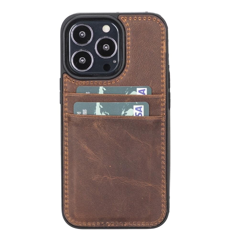 Apple iPhone 13 Series Flex Cover Card Holder Case / FXC-CCP-Flex Cover Card Holder iPhone 13 Pro Max 6.7" / Brown