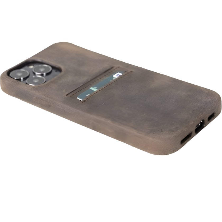 Apple iPhone IP13 Series Leather Case / RC-CC - Rock Cover Card Holder Bouletta