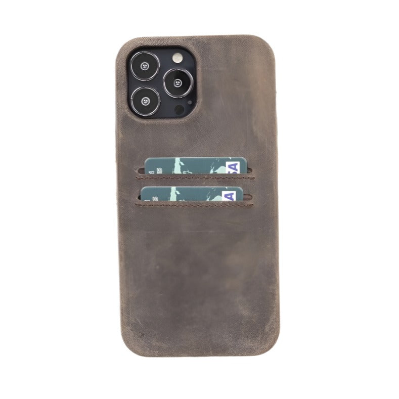 Apple iPhone IP13 Series Leather Case / RC-CC - Rock Cover Card Holder iPhone 13 Pro Max 6.7 / G6