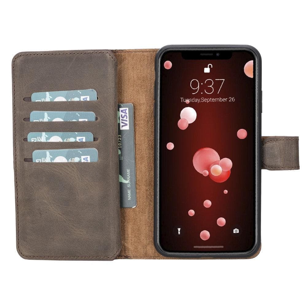 Apple iPhone X Series Detachble Double Leather Wallet Case / DMW Bouletta