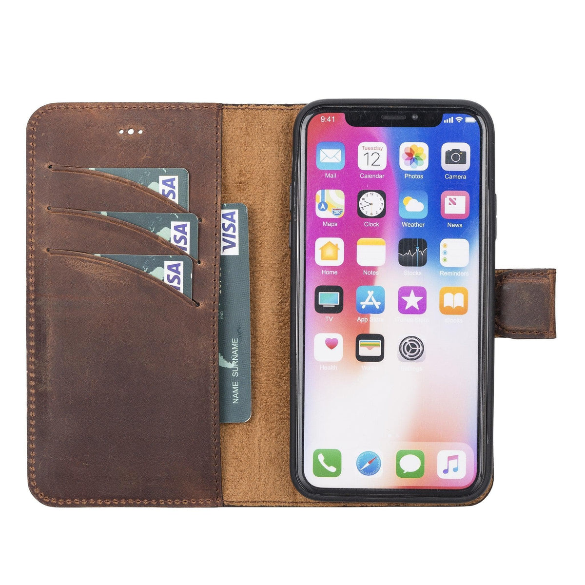 iPhone X Series Detachable Leather Wallet Case - Magic Wallet