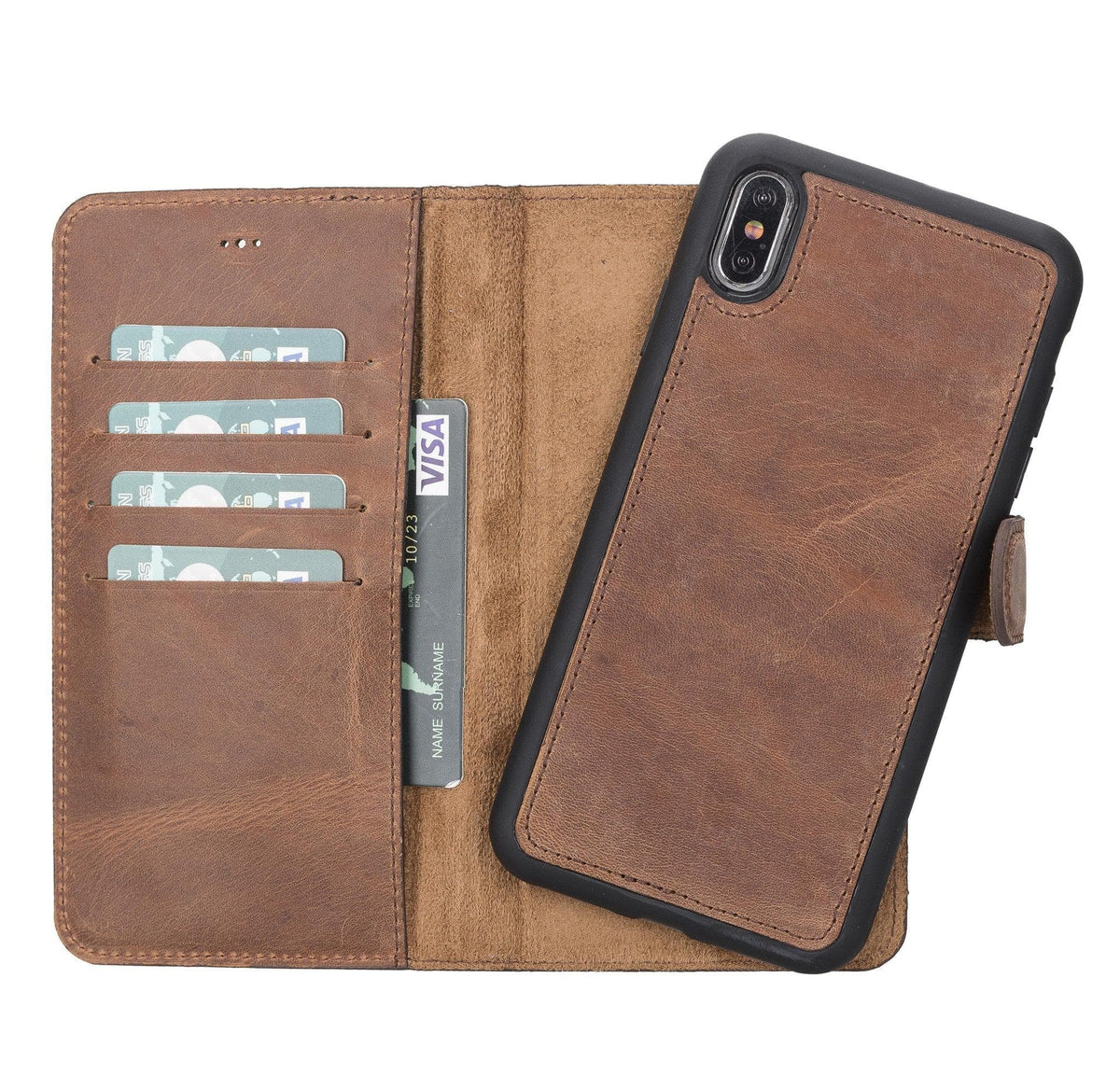Apple iPhone XSM Detachable Leather Case / MW