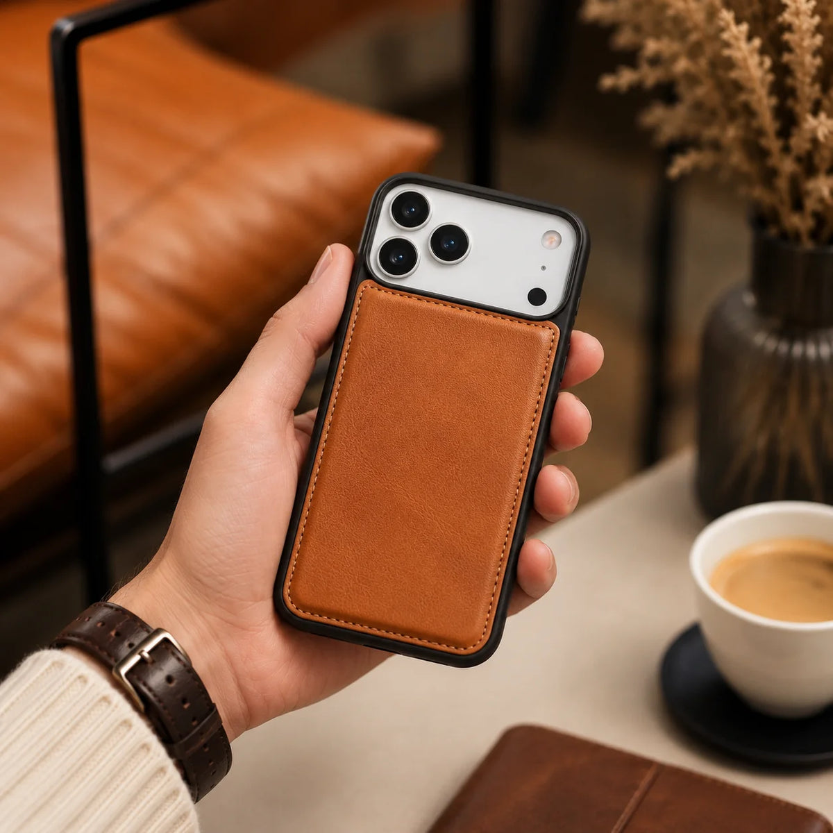iPhone 17 Pro Max Leather Case - Flex Cover