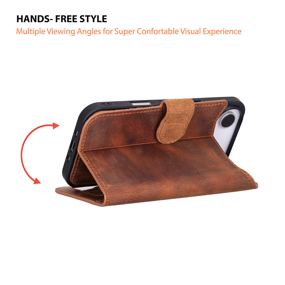 iPhone 17 Air Leather Detachable Wallet Case - Magic Wallet