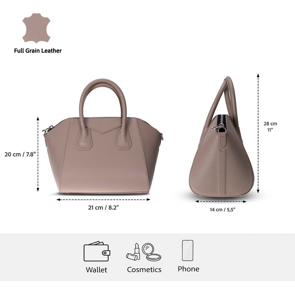 Leather Women's Bag, Medium - Lorenza