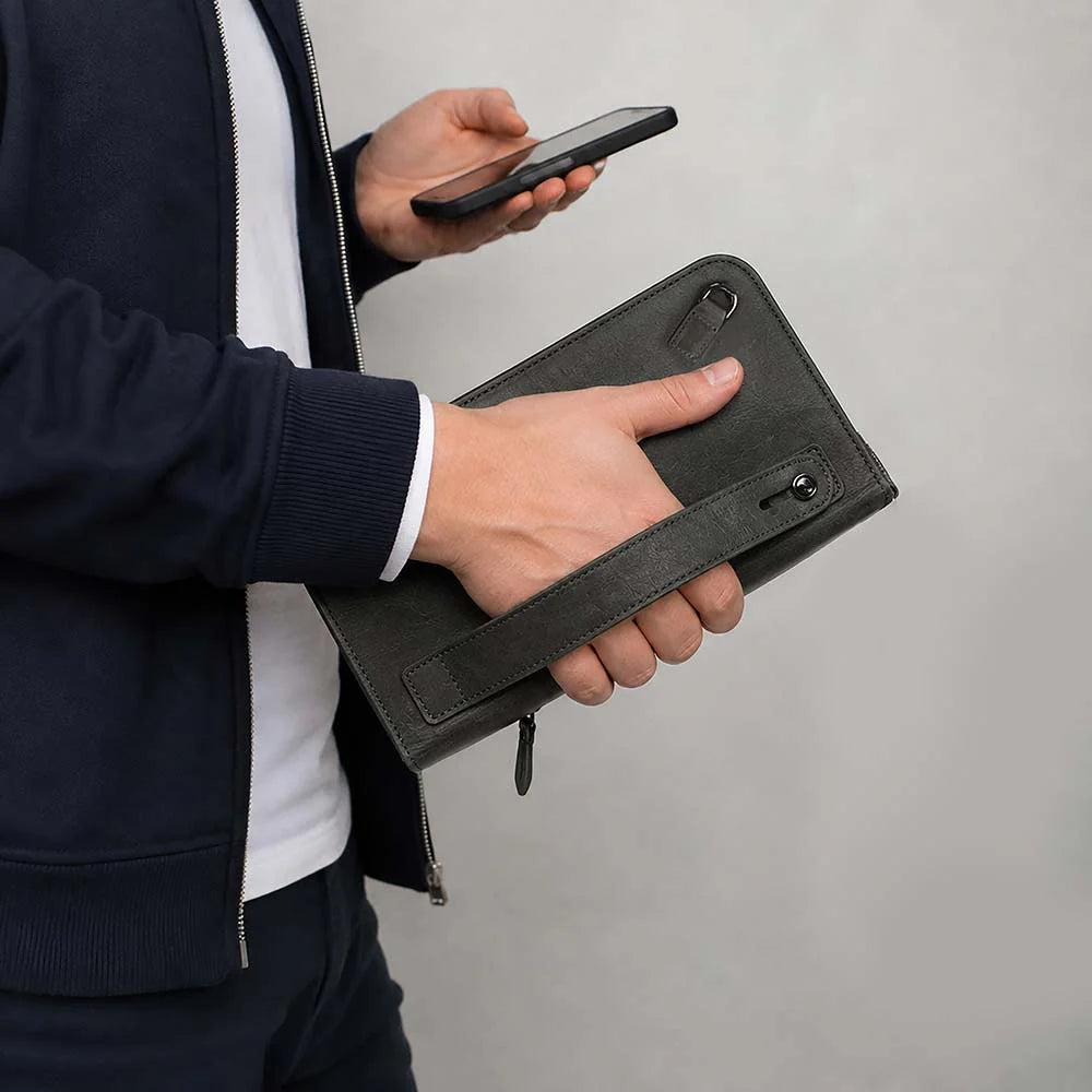 Leather Clutch Handbag - Novarco