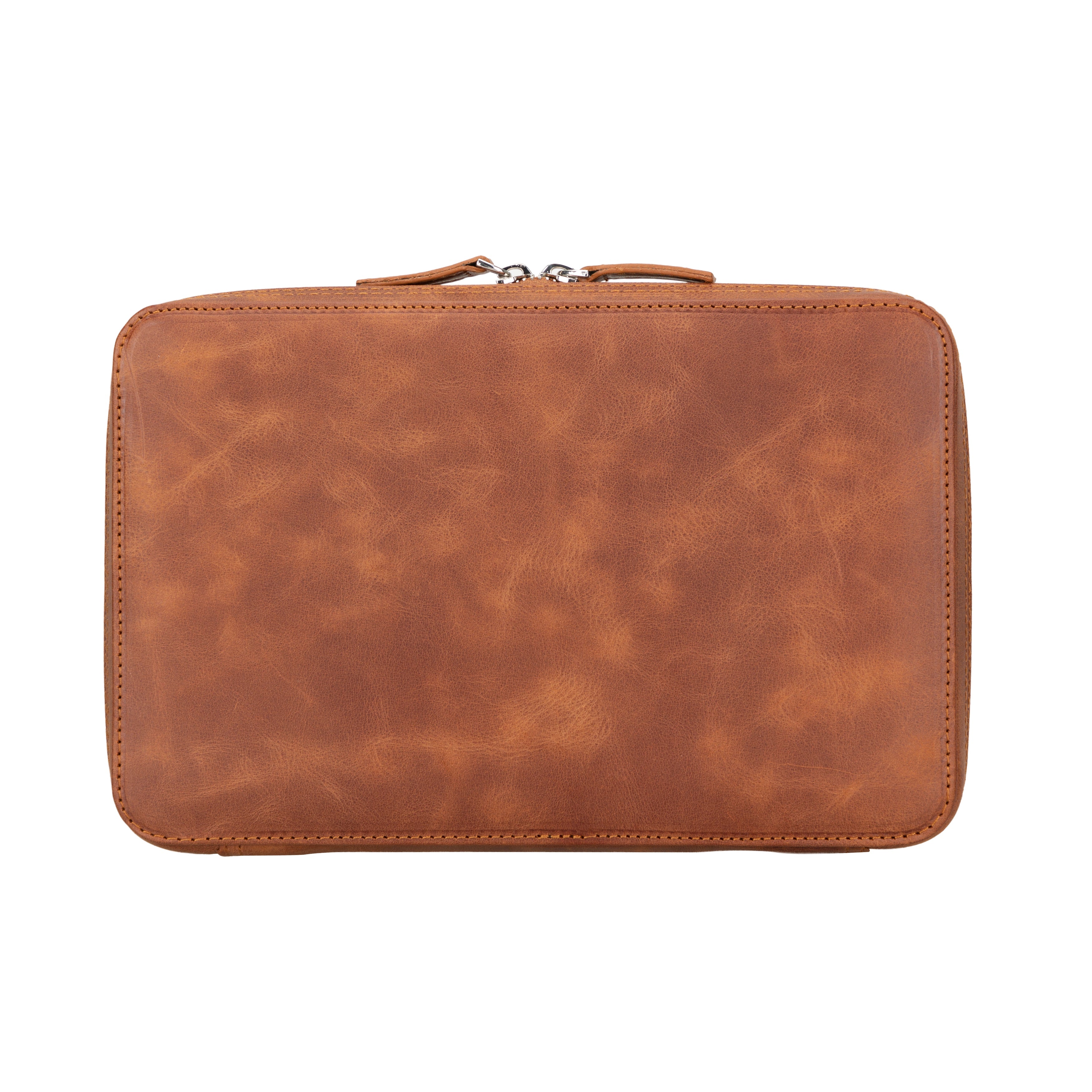 Organiseur de câbles de voyage en cuir véritable