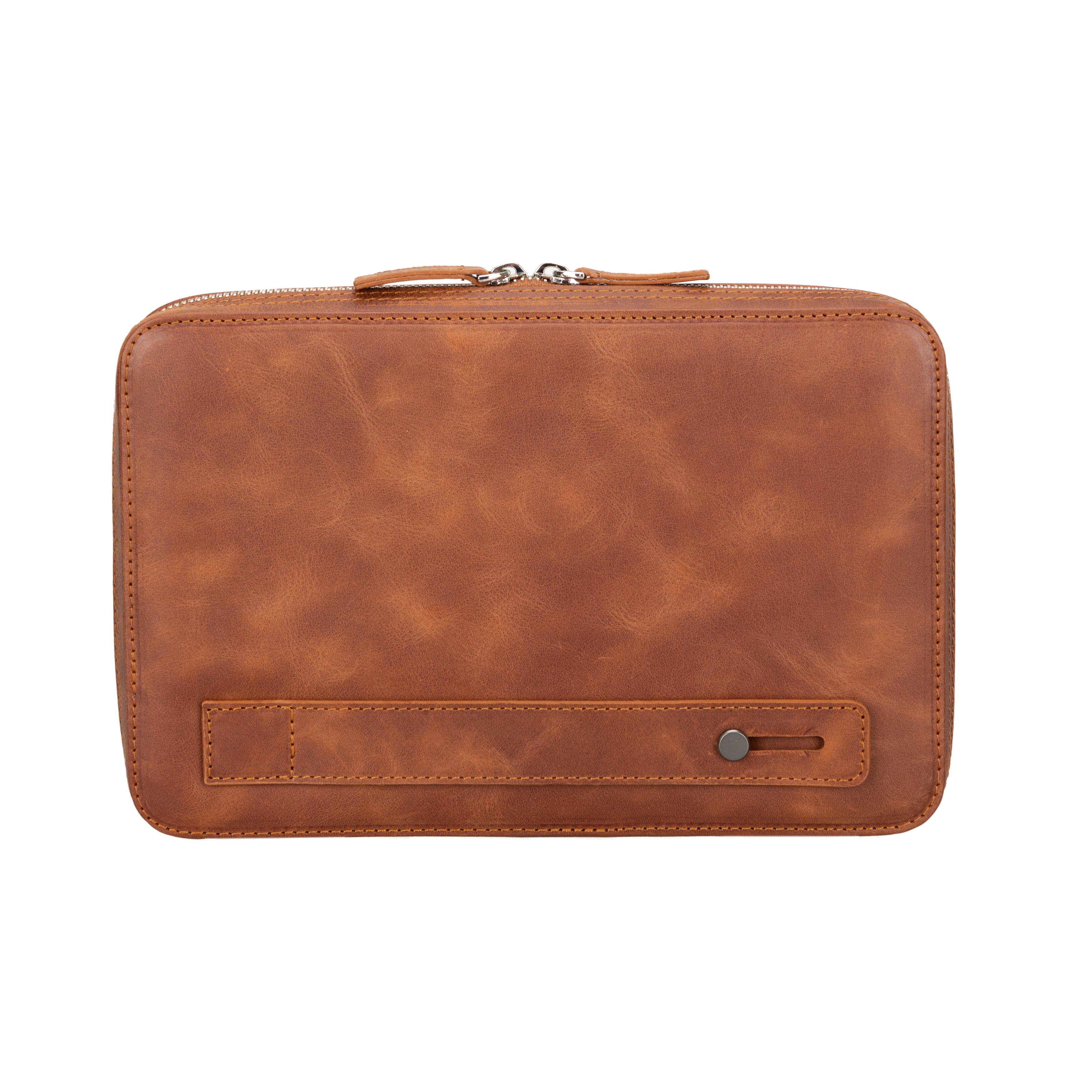 Organiseur de câbles de voyage en cuir véritable