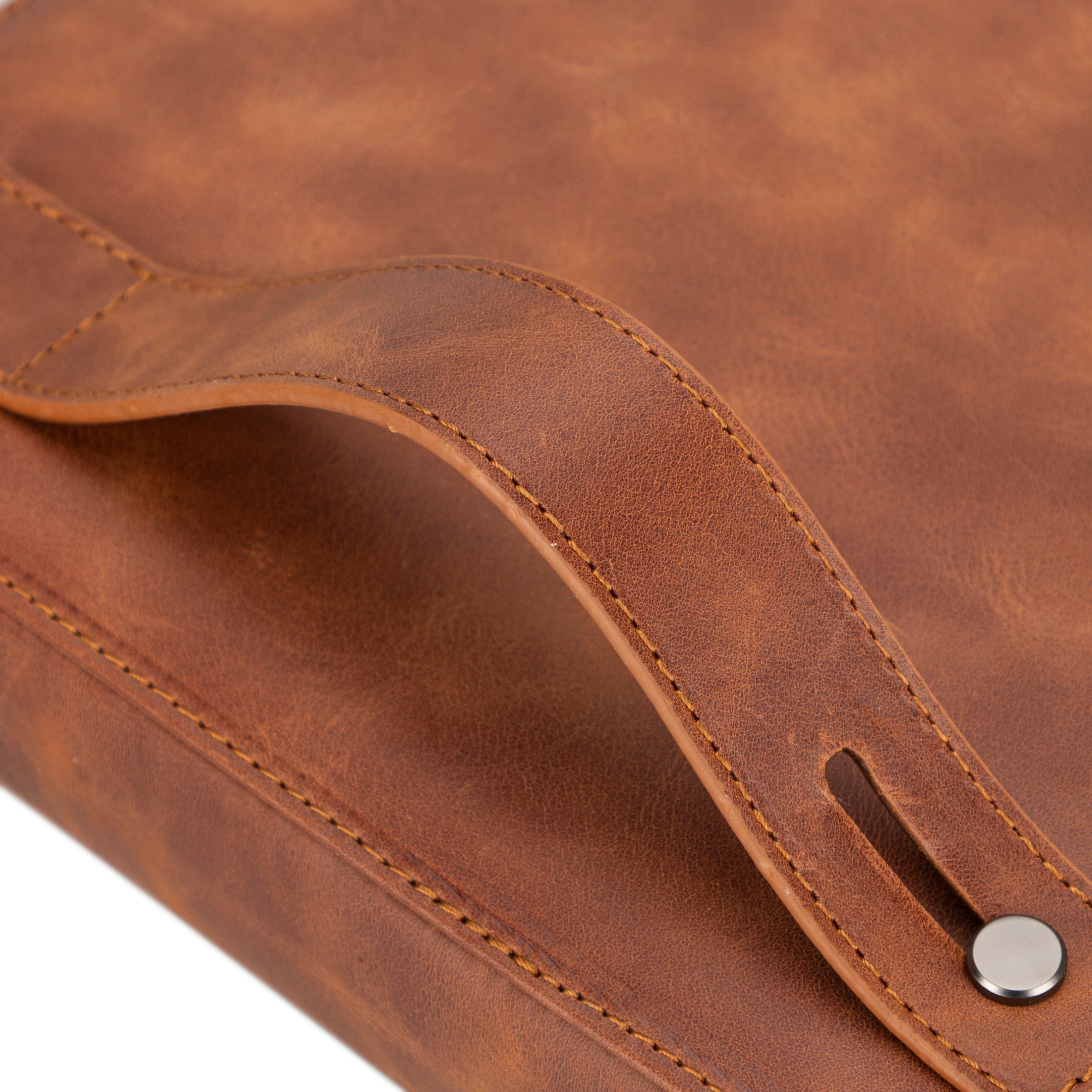Organiseur de câbles de voyage en cuir véritable