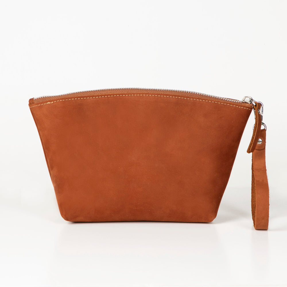 Leather Makeup Bag - Luna