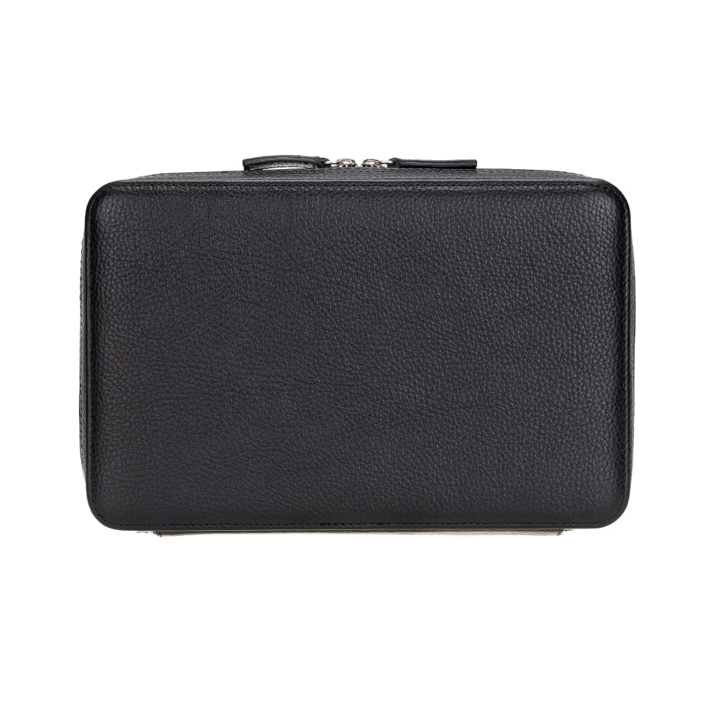 Organiseur de câbles de voyage en cuir véritable
