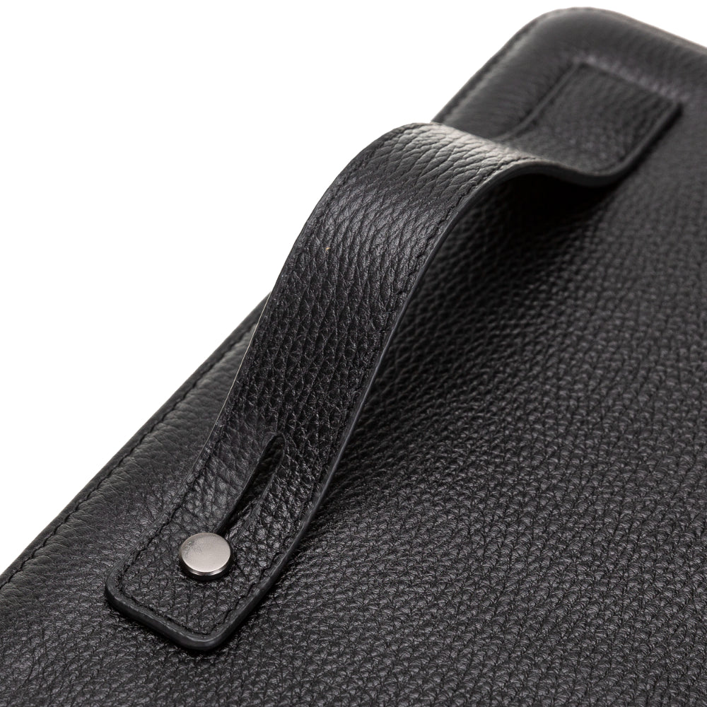 Organiseur de câbles de voyage en cuir véritable