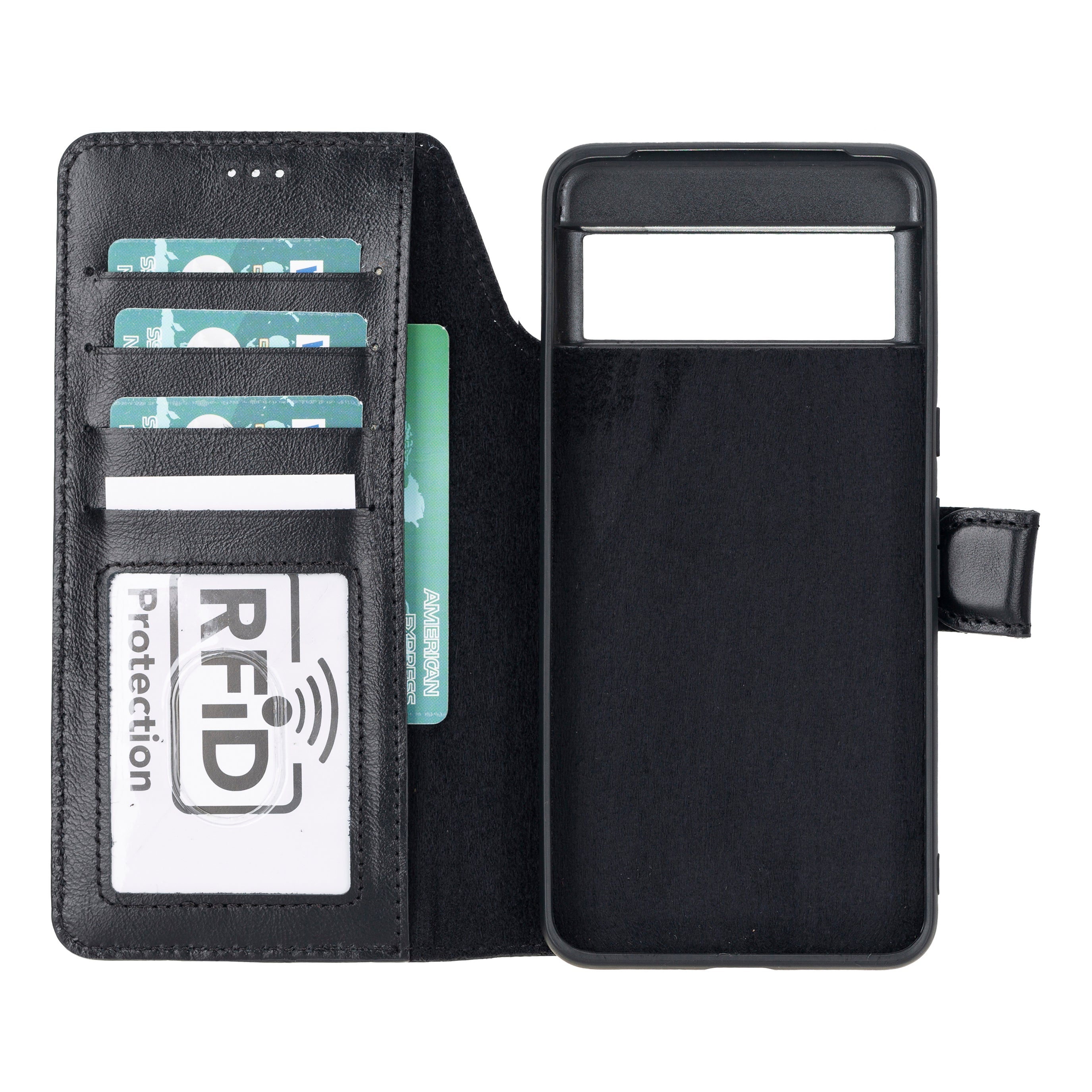 Google Pixel 8 Pro Detachable Leather Wallet Case -  Magic Wallet